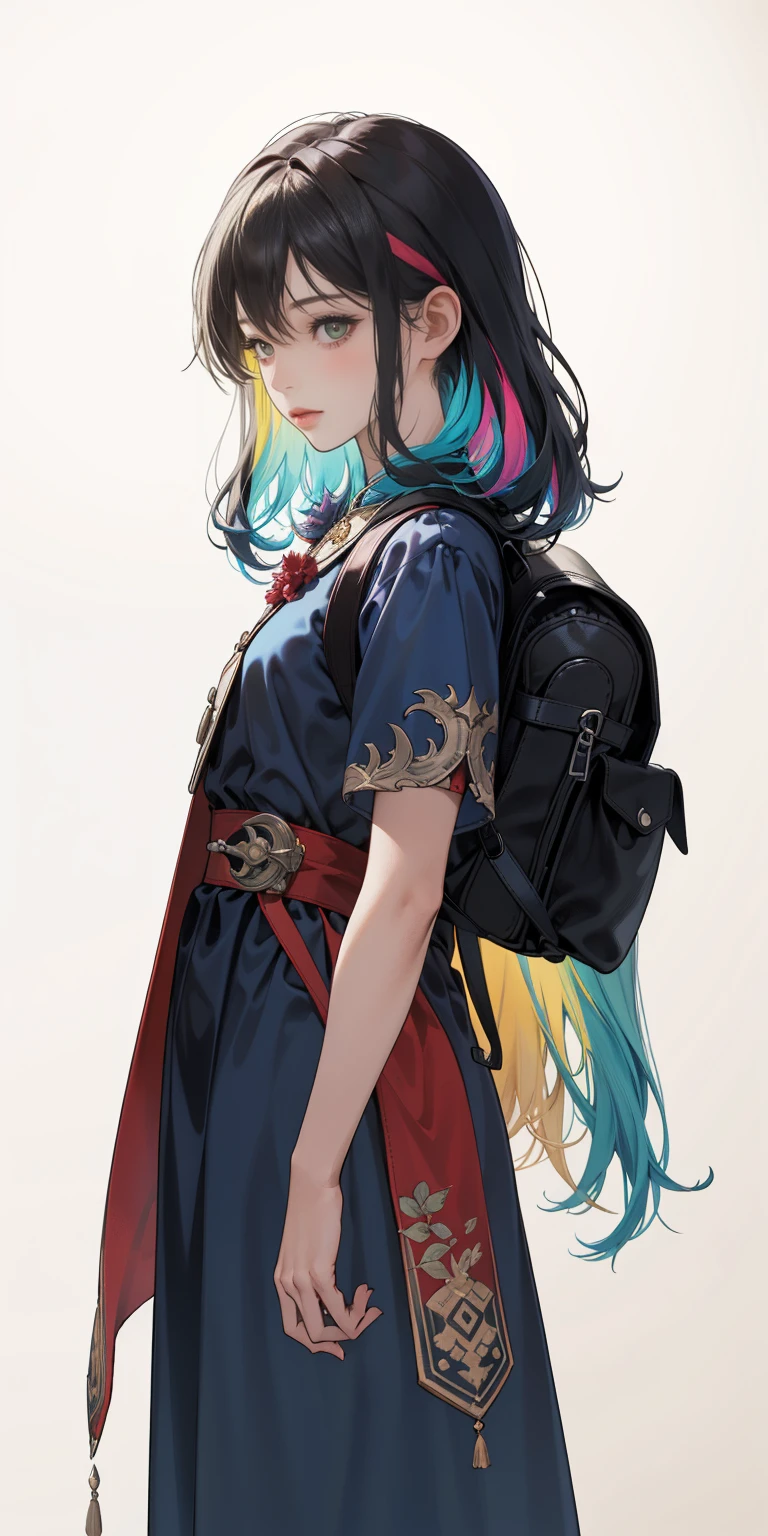 A SOLO backpack(Nobody: 1.5), Masterpiece, Ultimate, (Rainbow Colors), Cape, Viet Dress, Blue Dress, Game Icon,