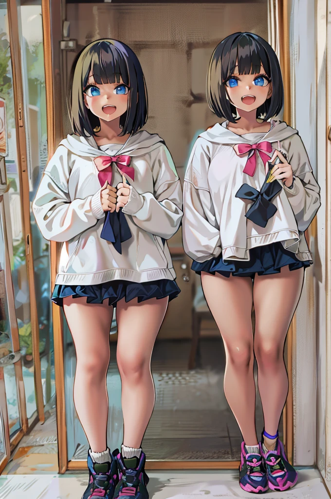 Super detailed, best quality, High resolution, moe-anime, ((((3 s with black hair and round glasses are loving each other.)))), (baby face), Tareme:1.2, dark blue eyes, cute eyes, detailed eye description, Eye sparkle, Looking at viewer, pale skin, (((petite))), (((face only:1.3))), (bottomless), (Big eyes:1.5), NSFW, focus on the face, ((bust shot)), Bright eyes, in the park, ((white see-through camisole tops)), Nipples are showing through, long hair, open legs, from back