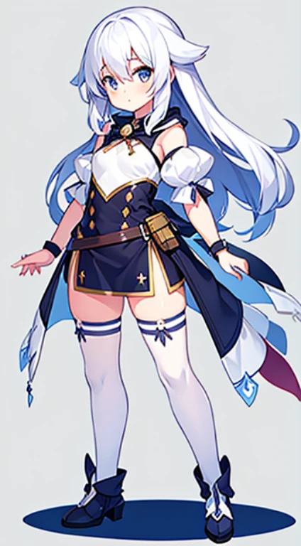 1girl, character design, fantasy, white background, simple background, blurry background, standing, fullbody,