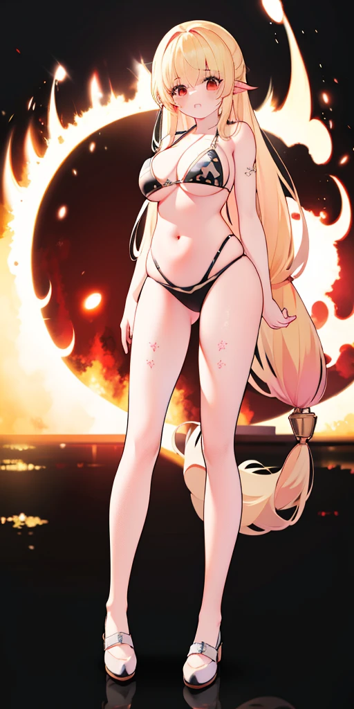 Full body photo，Extremely detailed CG unified 8K wallpaper, very fine 8KCG wallpaper, absurderes, female top bikini model, 