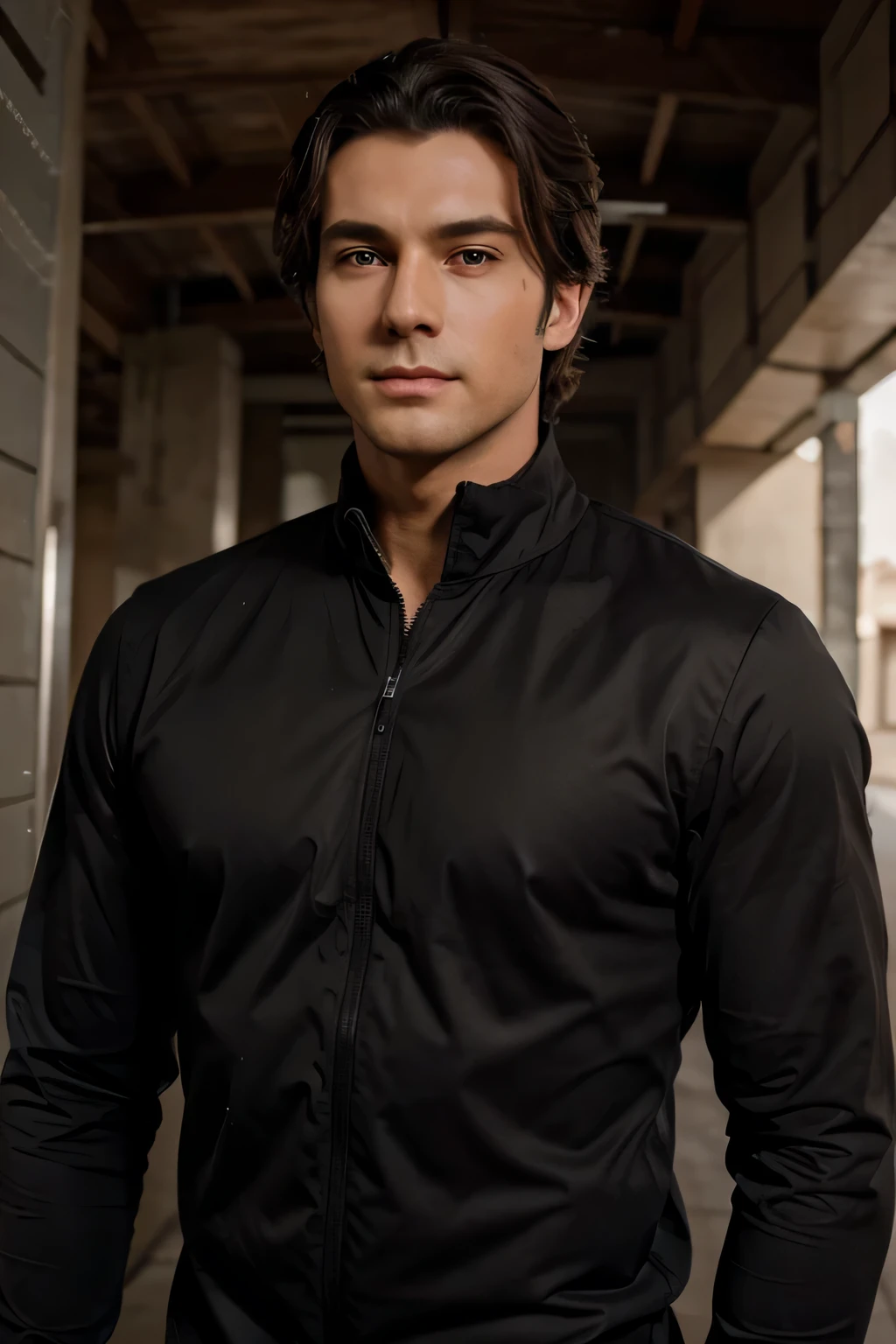 a dark hair simi handsome medium build male