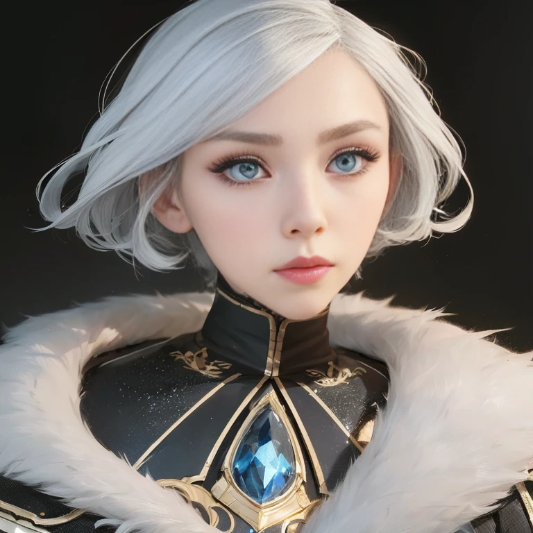 a drawing of a woman with a white hair and blue eyes, highly detailed exquisite fanart, extremely detailed artgerm, stunning anime face portrait, portrait knights of zodiac girl, detailed digital anime art, detailed portrait of anime girl, 8k high quality detailed art, artgerm. high detail, ig model | artgerm, beautiful anime portrait, detailed anime character art
