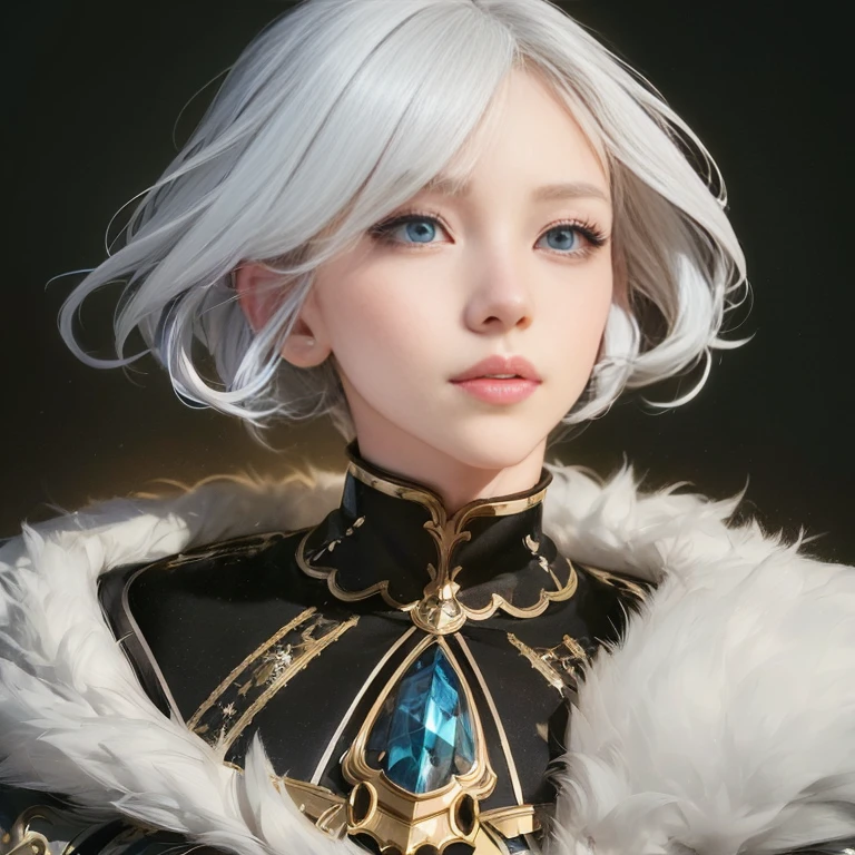 a drawing of a woman with a white hair and blue eyes, highly detailed exquisite fanart, extremely detailed artgerm, stunning anime face portrait, portrait knights of zodiac girl, detailed digital anime art, detailed portrait of anime girl, 8k high quality detailed art, artgerm. high detail, ig model | artgerm, beautiful anime portrait, detailed anime character art