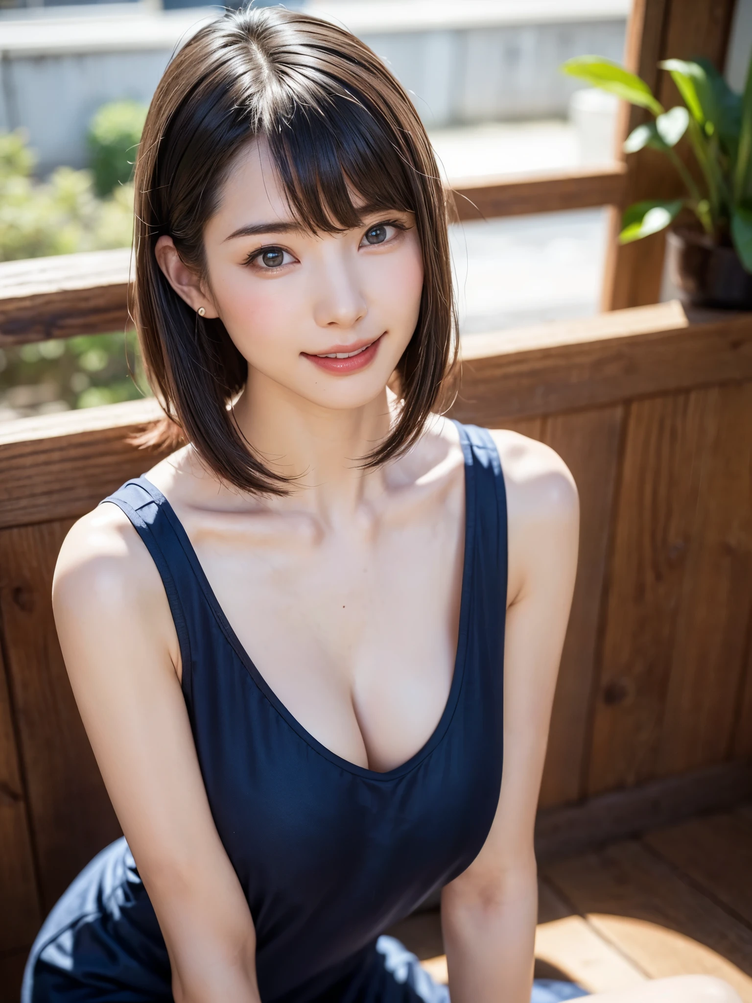 (table top, highest quality、High resolution:1.4、very attractive beauty、Adds intense highlights to the eyes、look closely at the camera:1.4、Beautiful woman full of charm、ideal body proportions、perfect anatomy、brunette short bob hair、shiny hair、bangs:1.4、光沢のあるbangs:1.4、lip gloss),1 girl, Report, light brown shiny hair, scarf,realistic, looking at the viewer、Please tilt your head slightly, bright colored crystal light blue eyes, short and shiny hair、 chest中央に穴の開いた白いタートルネックの衣装,chestの真ん中に丸い穴のあるセクシーな白いタートルネック ニット セーター、 lips, lip gloss, Upper body、Big eyes、eyelash、face is a little red、embarrassing)、((italian road in winter))、((short hair with Big eyess、Give your students very powerful highlights、{Huge|big|Hugeな|mega} chest:1.6、very bigger chest、look at the audience、very beautiful beauty、show me your ears、long neck、smile、smile、Happy、beautiful teeth、口を開いてsmile、heart shaped eyes))、28 years old、very cute super model、