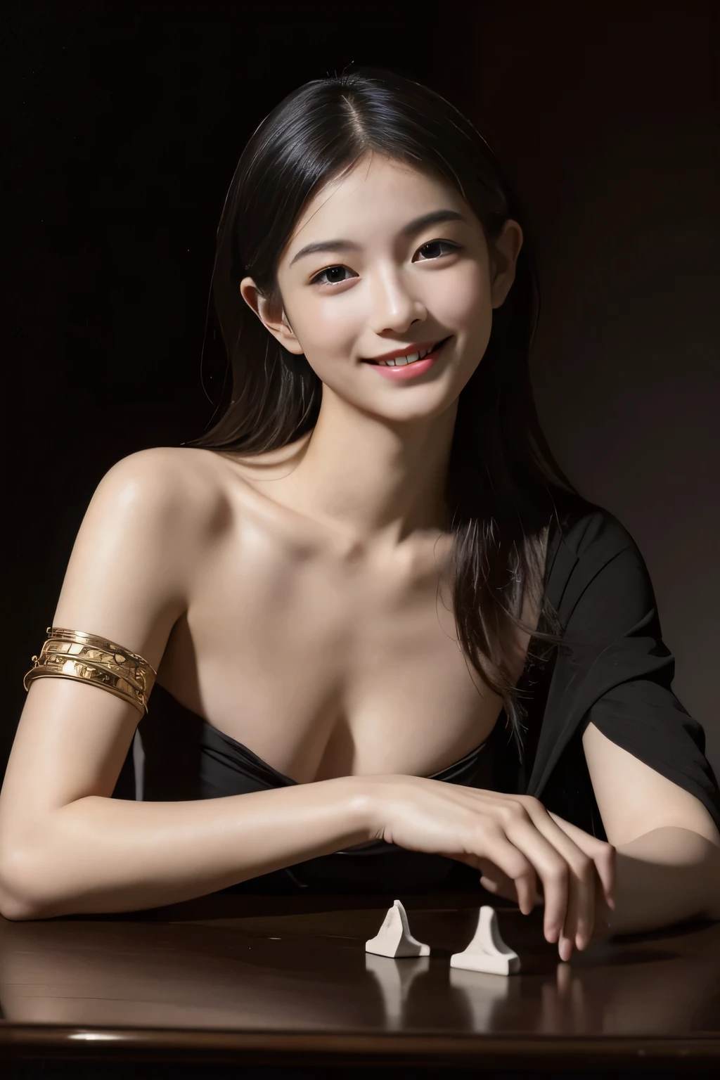 Expression of pleasure,PlayingCards,reason,antique balance,A sloppy smile,,Sweet and seductive appearance.、Caravaggio's paintings、Chiaroscuro of Caravaggio,Anatomically accurate human body,cute smile