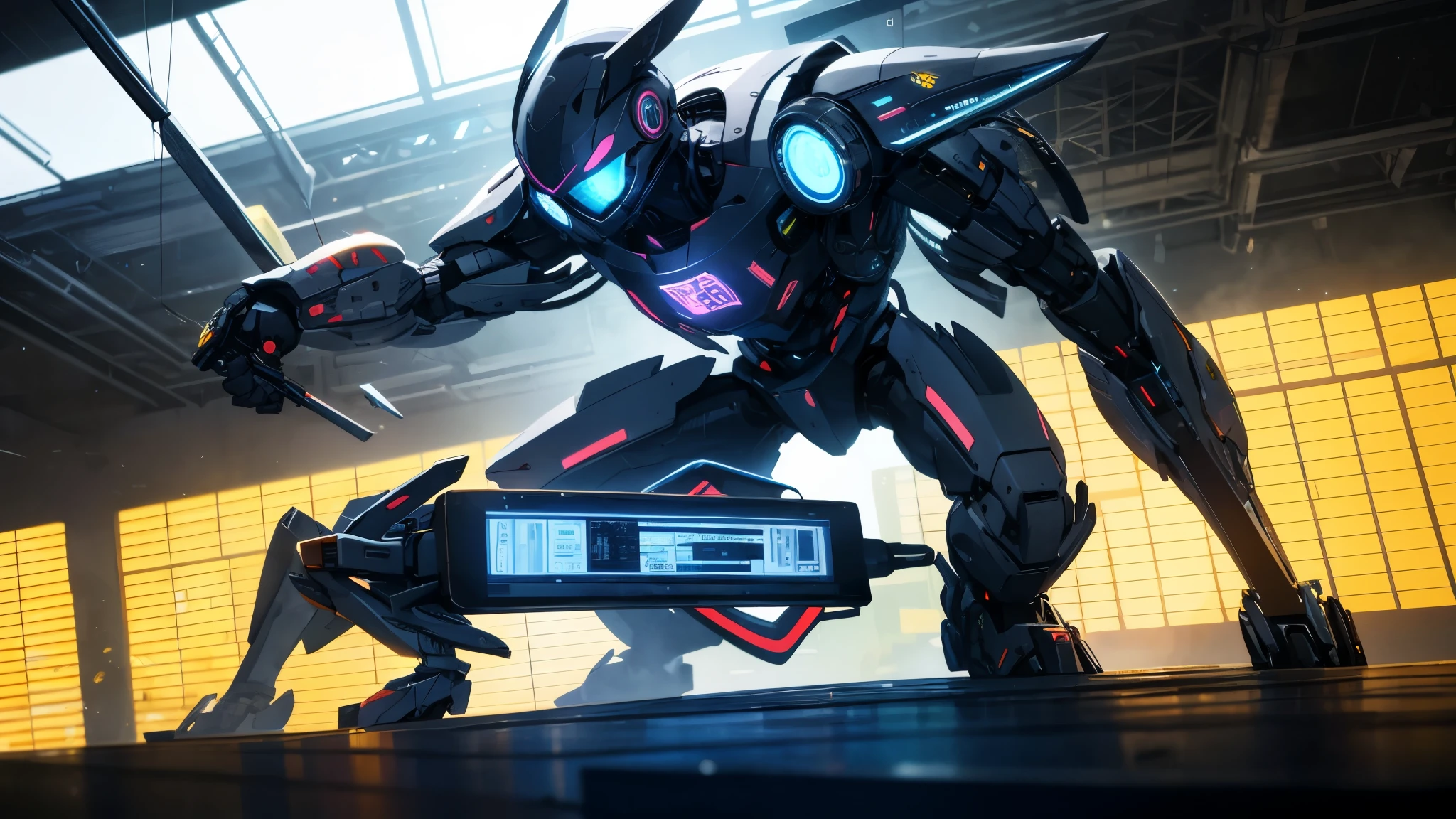 futuristic artistic technological background with programming codes