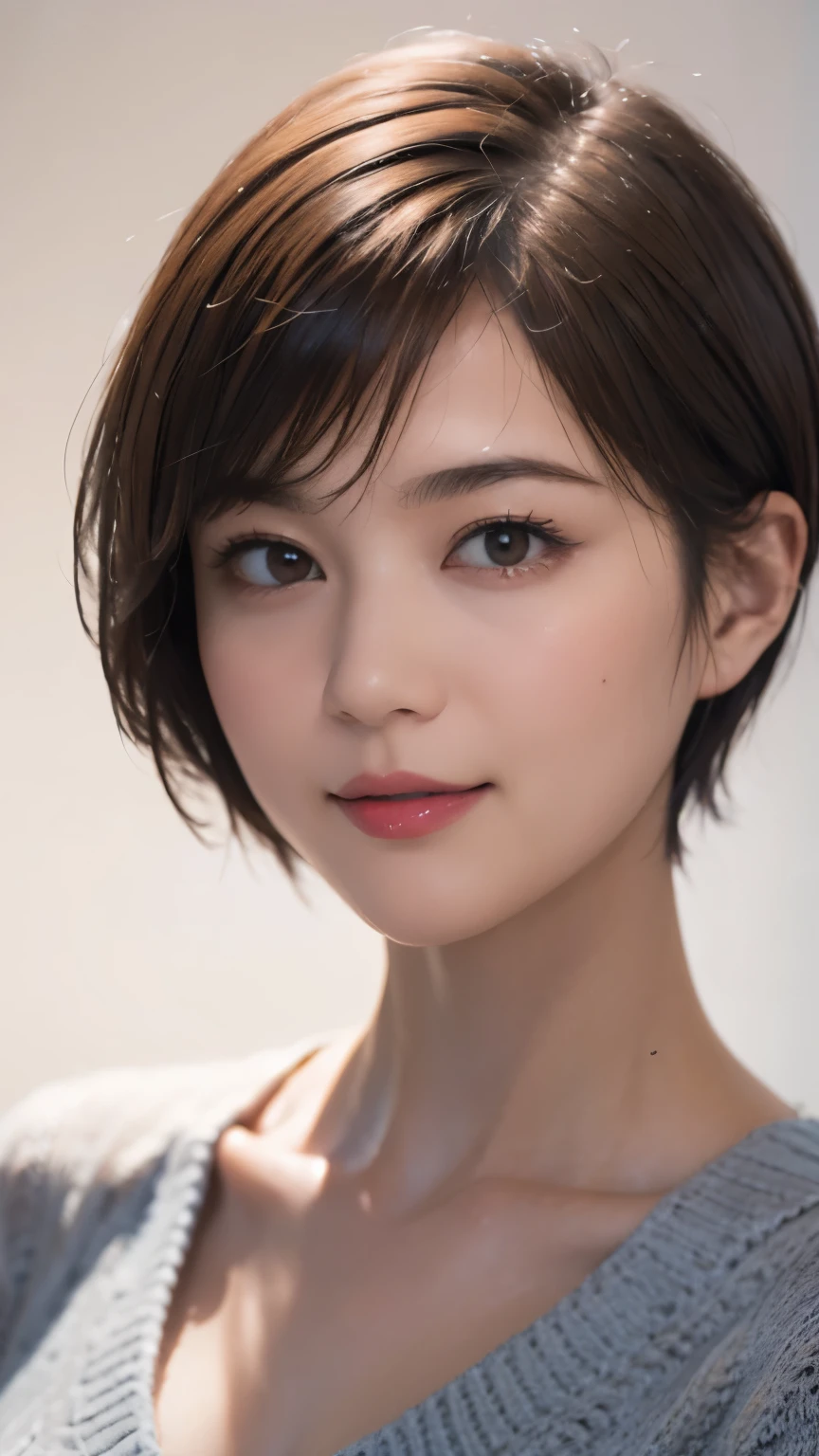 143
(20 year old woman), (surreal), (High level image quality), ((beautiful hairstyle 46)), ((short hair:1.46)), (gentle smile), (breasted:1.1), (lipstick)