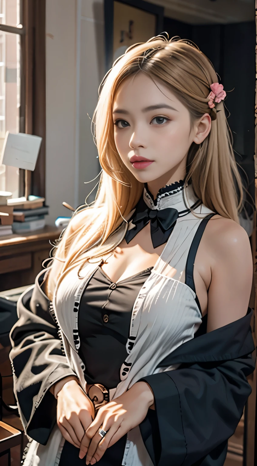 Masterpiece、highest quality、 girl sex cmpie solo, round glass、long wave hair, silver hair, long sleeves、Squirting、Elevation、virgin、Large amount of semen、Leak