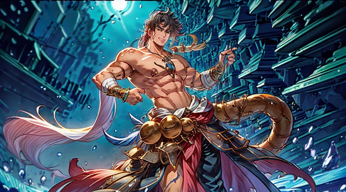 (A young adult male brunette mage with huge manly pecs is doing magic tricks and summoning magic forces having his nipples tweaked as he orgasms), NSFW, hentai, male wizard, nipple tweaking, (mage’s lactating nipples are being tweaked:0.2), lactating nipples, ((blushing and orgasm:0.1)), ((male’s nipples tweaking:0.3)), ((art inspired by Elana champion of lust hentai game:0.2)), ((dynamic pose)), ((the background setting is inside the mage’s house:0.2)), ((sex magic:0.2)),