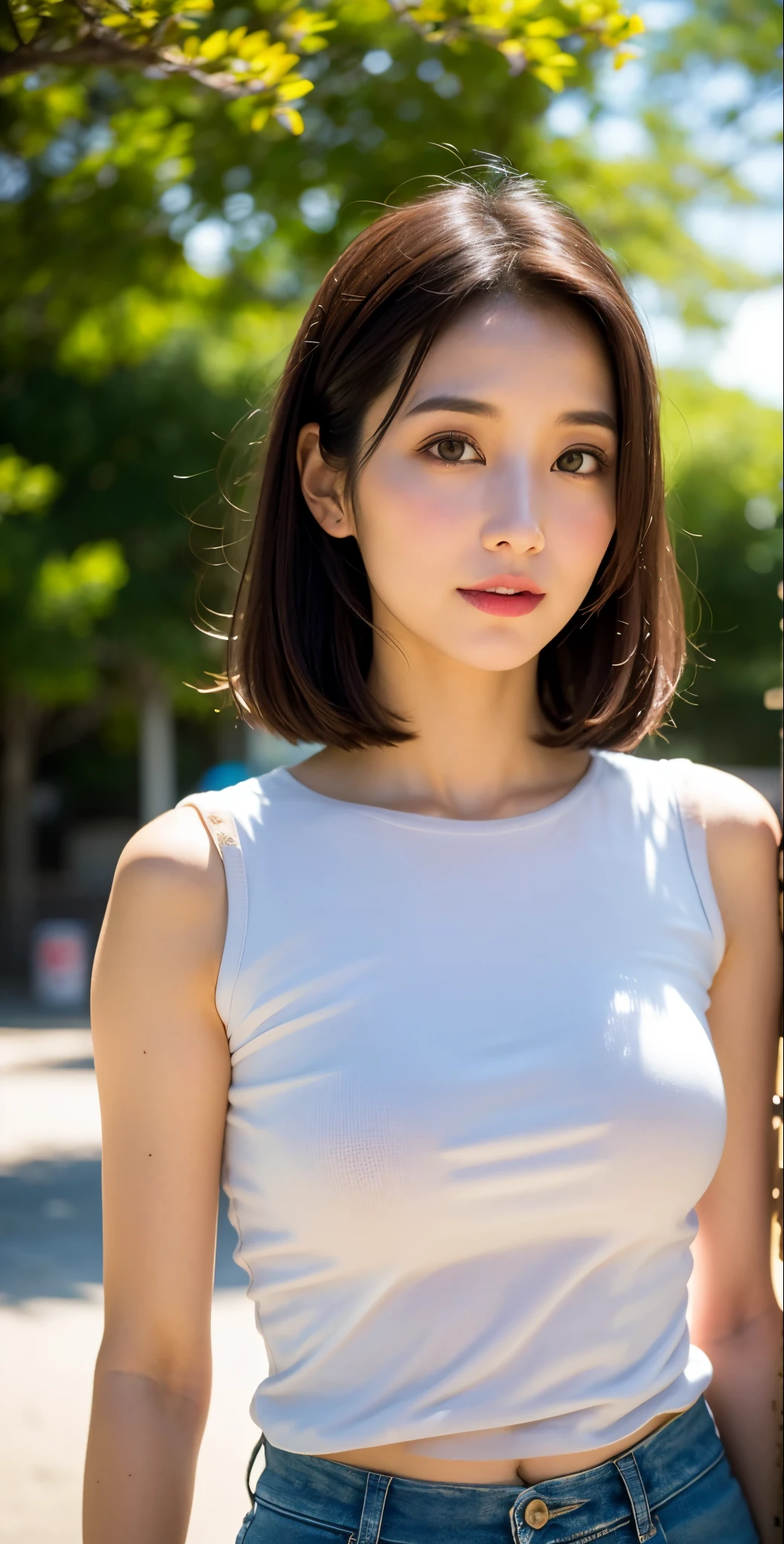 Extremely realistic,stand up straight,The most beautiful woman here,beach,4086kbit,Extreme details,The truth of the skin and the texture of the skin,Plenty of sunshine,Yua Mikami,,Yui Aragaki,Mitami Hamabe,Rei Honjo,Yu Namiki,Yu Shinoda,Upper body close-up,Casual Clothing,