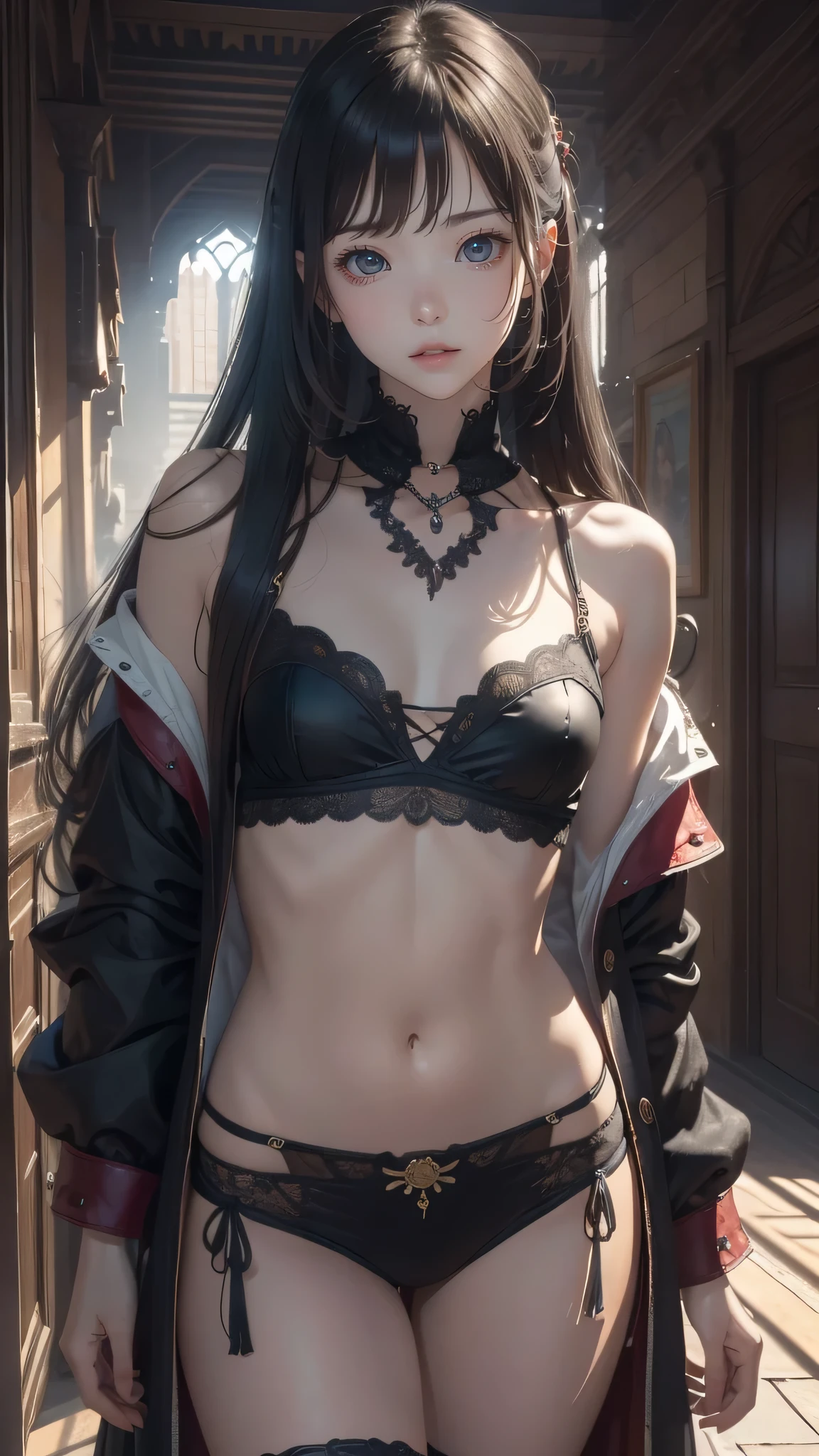 from behind,think back,whole body,(random active pose),highly detailed skin,She is short,(Thin type:1.8),(small), beautiful breasts,(flat chest:1.8), white skin, pointed chest, erect nipples,(super thin hair:1.2), (super soft hair:1.2), (ultra straight hair:1.5),dull bangs, (movie-like scene, fantasy art, best image quality, hyperrealistic portrait, (8K), Super realistic, 最high quality, high quality, High resolution, fine texture, high detail, beautiful details, Detailed, Highly detailed CG, Detailedテクスチャー, realistic facial expression, masterpiece, before, dynamic, bold)