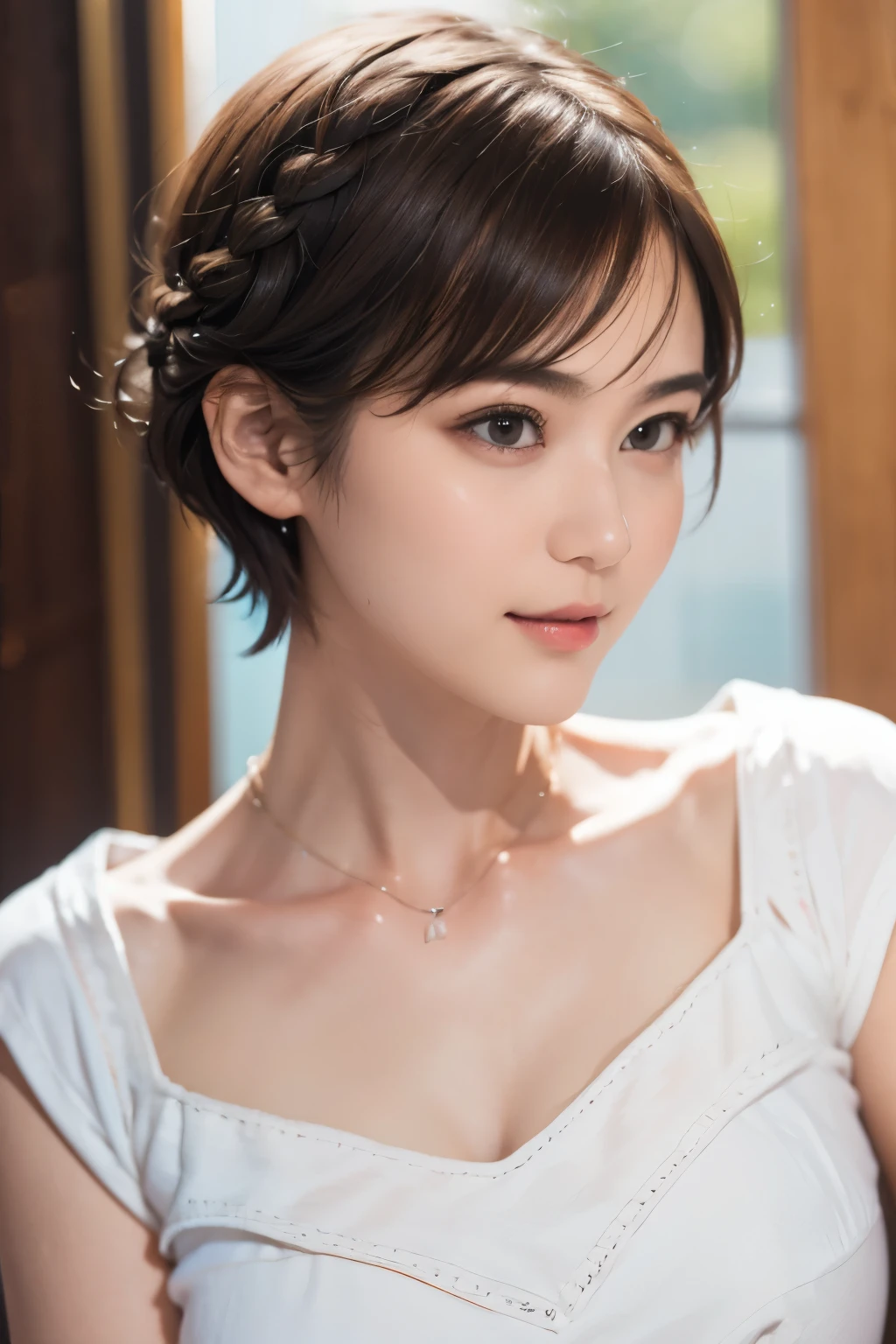 (masterpiece:1.3), (8K, Photorealistic, RAW Photos, Best image quality: 1.4), Japanese, (1 Girl), Beautiful Face, (A vivid face), (short hair:1.3), Beautiful hairstyle, Realistic eyes, Beautiful Eyes, (Realistic Skin), Beautiful Skin, charm, Ultra-high resolution, Surreal, High detail, Detail Makeup,Seeing the viewer,Big Breasts、doctor、hospital、Shaved pubic hair、((whole body))