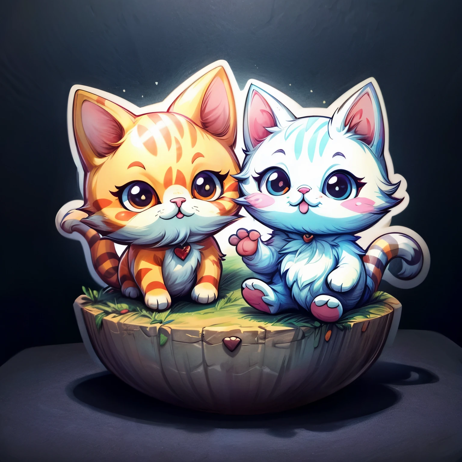 logo　Cat　cute　sticker