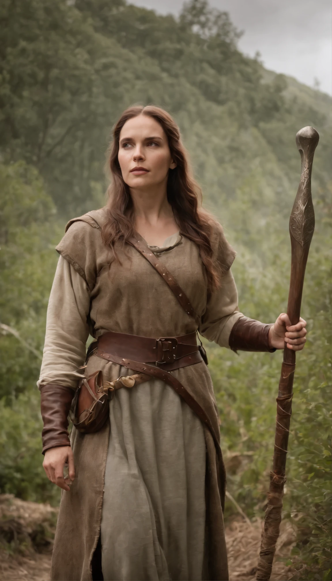 Dame Jlah Trueheart:
Female human cleric/fighter and member of the Order of Saint Reed
Patrols the wilds of the Kingdom of Mittenia.
Known for her plaid tunic, torn leggings, huge battle axe, and marijuana pipe
Provides healing/guidance to peasants and common folk in need
Carries a code of righteousness, compassion, and justice
Seeks to uphold stability in the kingdom and the virtues championed by Jesus founder "Christianity”
Answers mystical calls for help from the oppressed/endangered across the realm
A holy warrior whose blows strike like thunder
