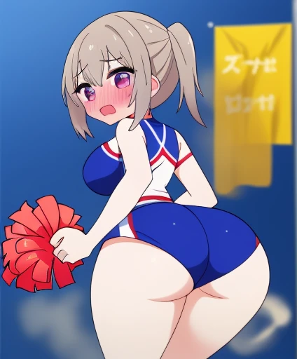 cheering party、1 girl、best quality、cheerleader、women stink、women fart、shyness、Funbaru、big breasts、Gas from the ass