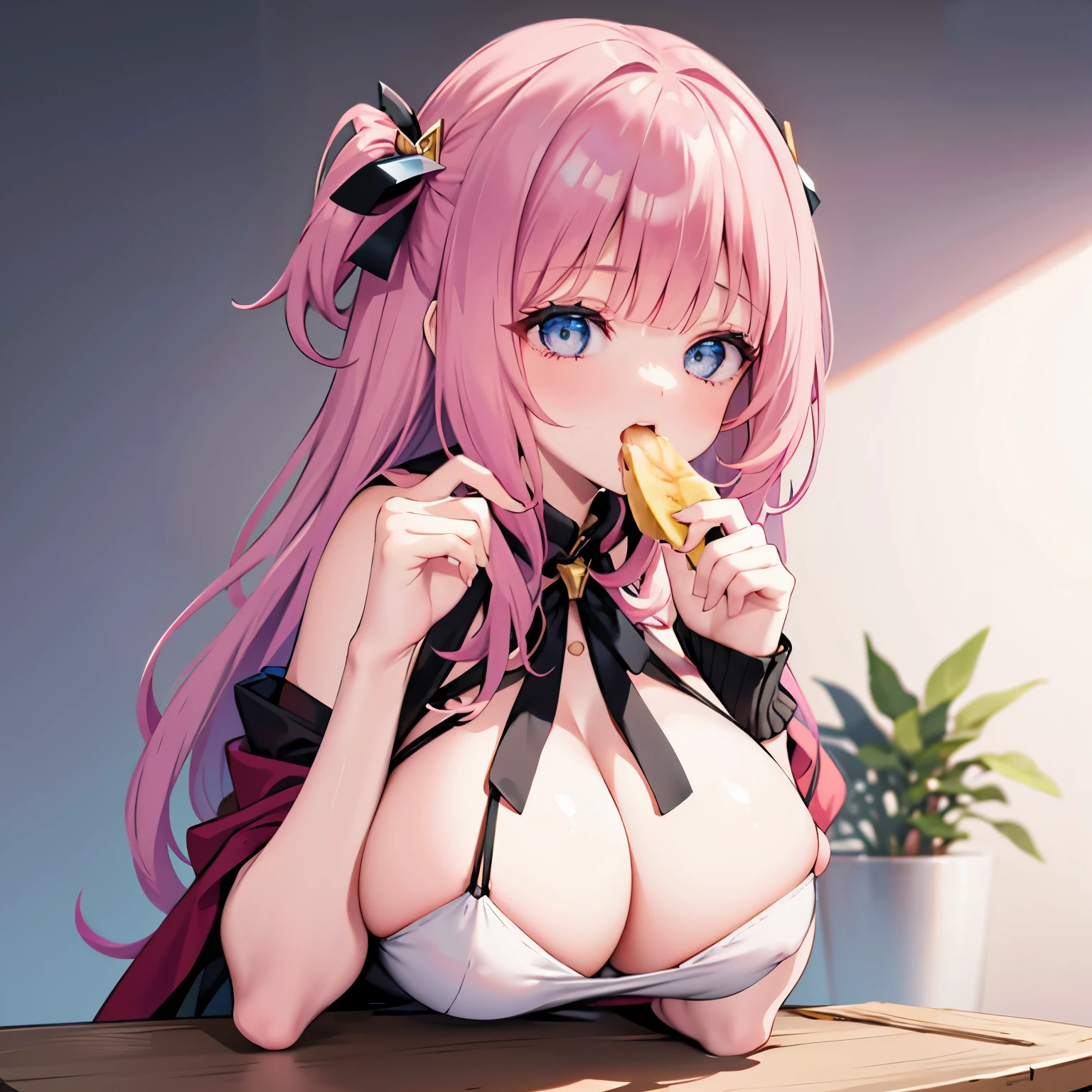 1 girl.Big ????? at the camera.sucking a banana.20 years old 