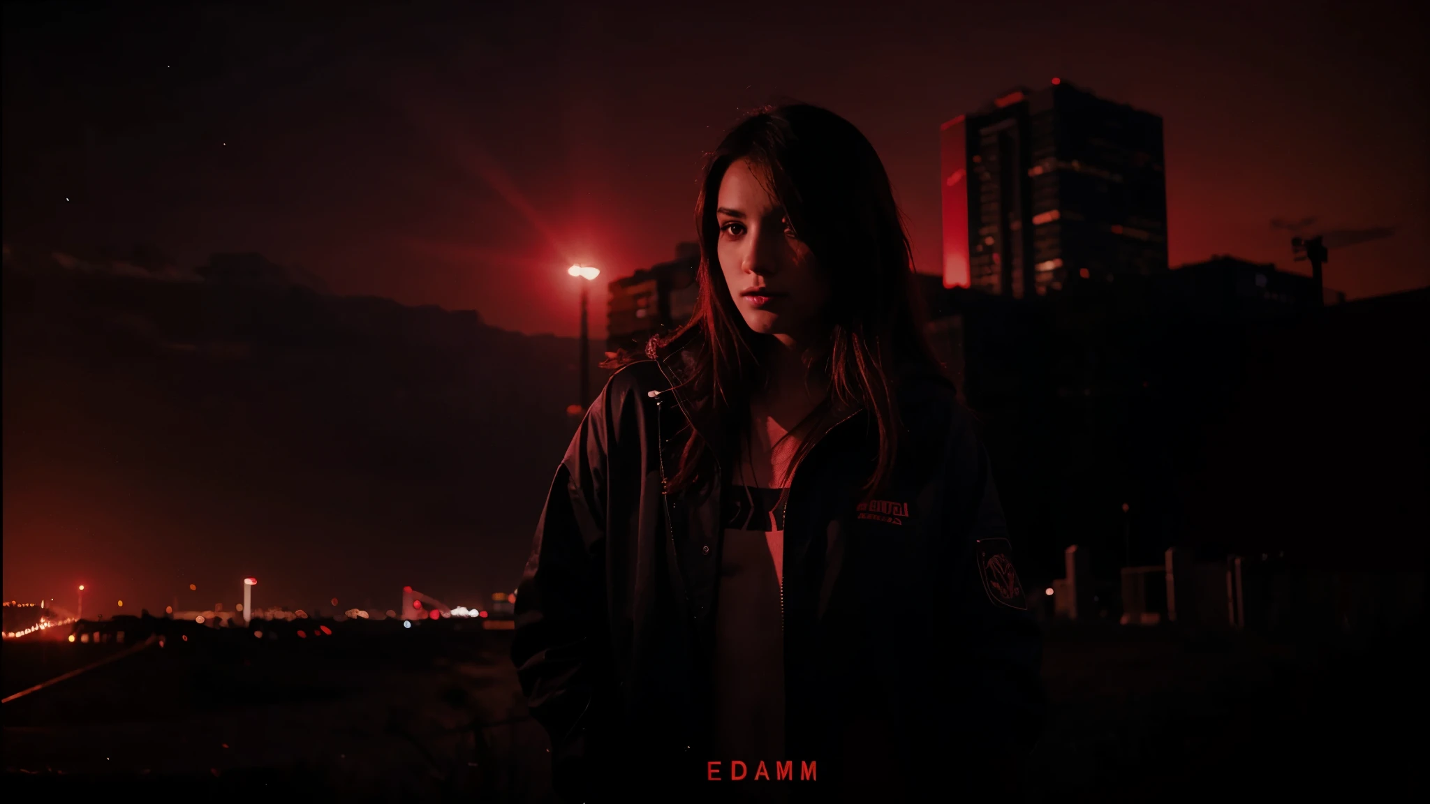 a EDM dark red theme for music cover