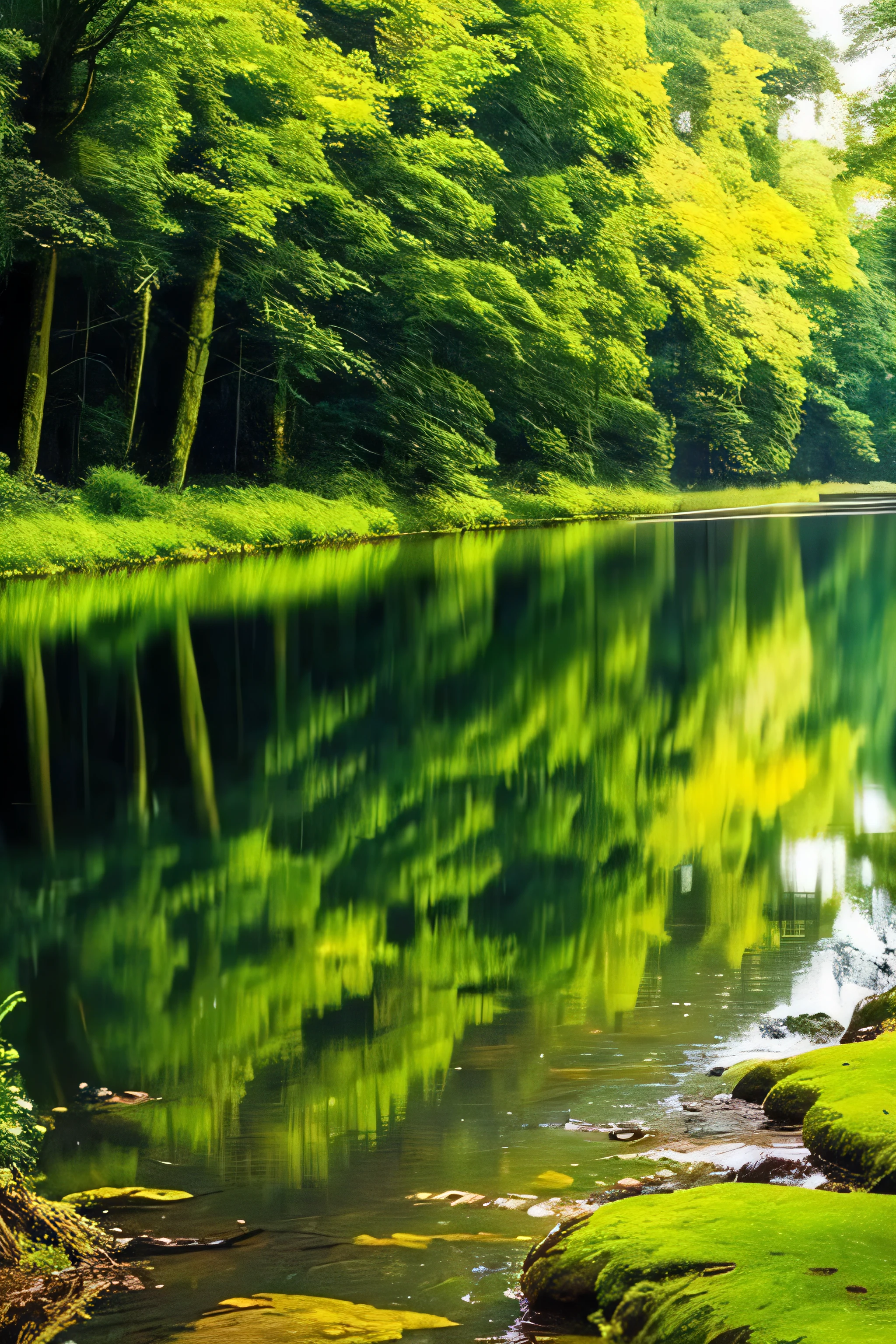 trees are reflected in the water of a stream in a forest, river in a forest, river in the wood, forest and river, peaceful lushious forest, peaceful and serene, serene forest setting, green waters, german forest, beautiful forest scenery, river with stunning water, beautiful! coherent!, peaceful environment, peaceful and quiet, tranquil scene, irish forest, beautiful forest