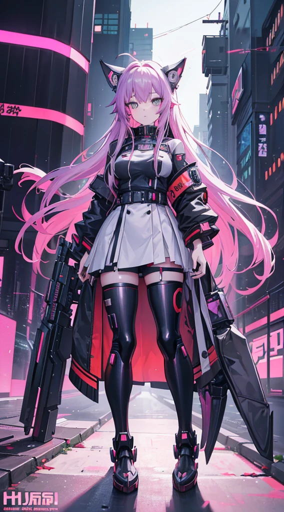 Long-haired cat-eared anime girl in the city, digital cyberpunk anime art, cyberpunk anime girl mech, female cyberpunk anime girl, cyberpunk anime girl, Anime Cyberpunk Art, cute robot girl, Digital Cyberpunk - Animation Art, cyberpunk anime art, Oppei Cyberpunk, anime style 4k, perfect android girl, Cyberpunk beautiful girl, Beautiful robot girl