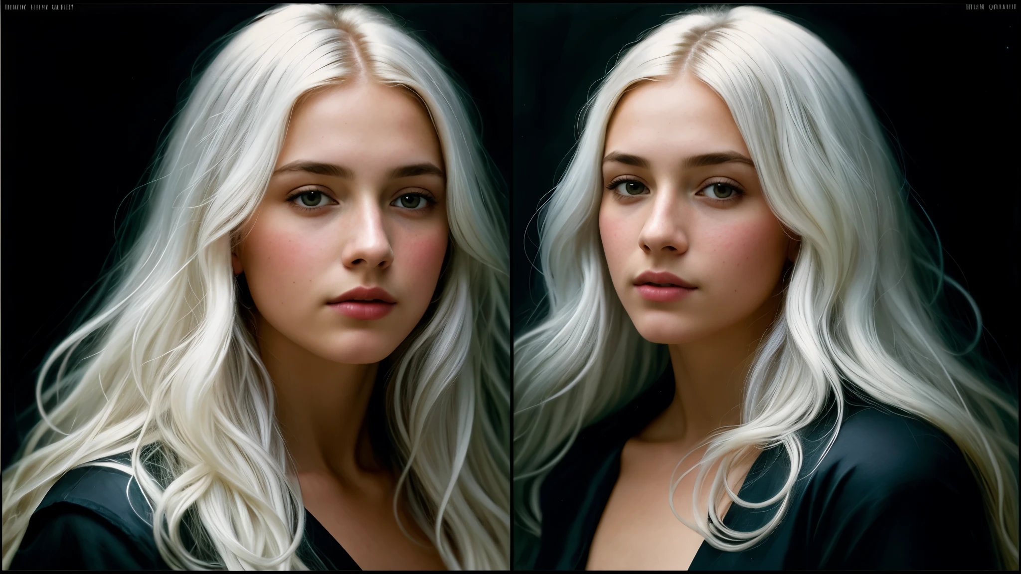 (front focus),(in the dark:1.6), Hyperrealist portrait of the female by David Hockney and Alphonse Mucha, fantasy art, photo-realistic, dynamic lighting, art station, poster, volumetric lighting, very detailed faces, 4 k, award-winning,, 1girl, in the dark, deep shadow, low key, cowboy shot,(official clothing:1.4), long hair, white hair,