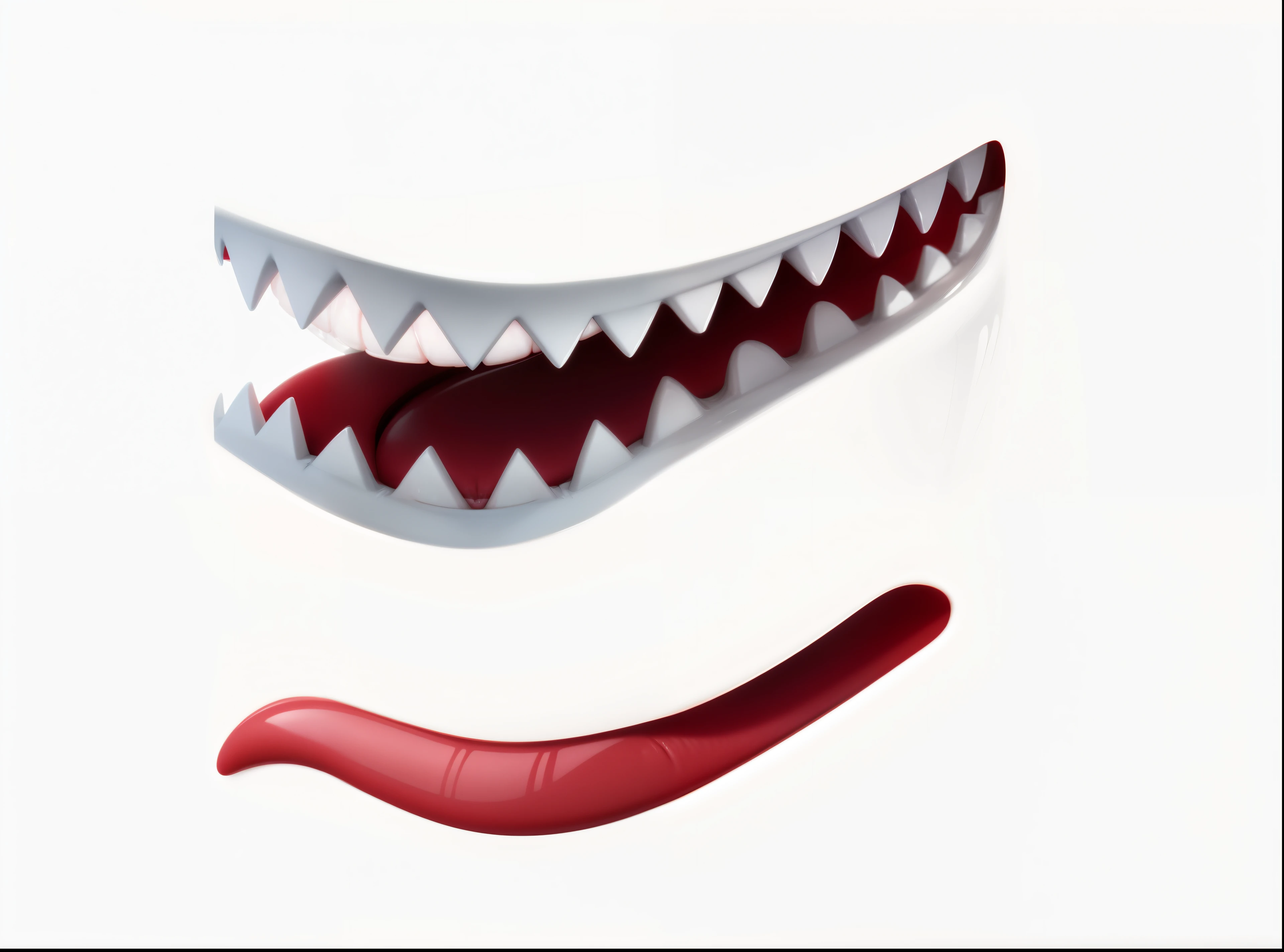 Art,white teeth,red tongue,charming,structured,8K,mellow
