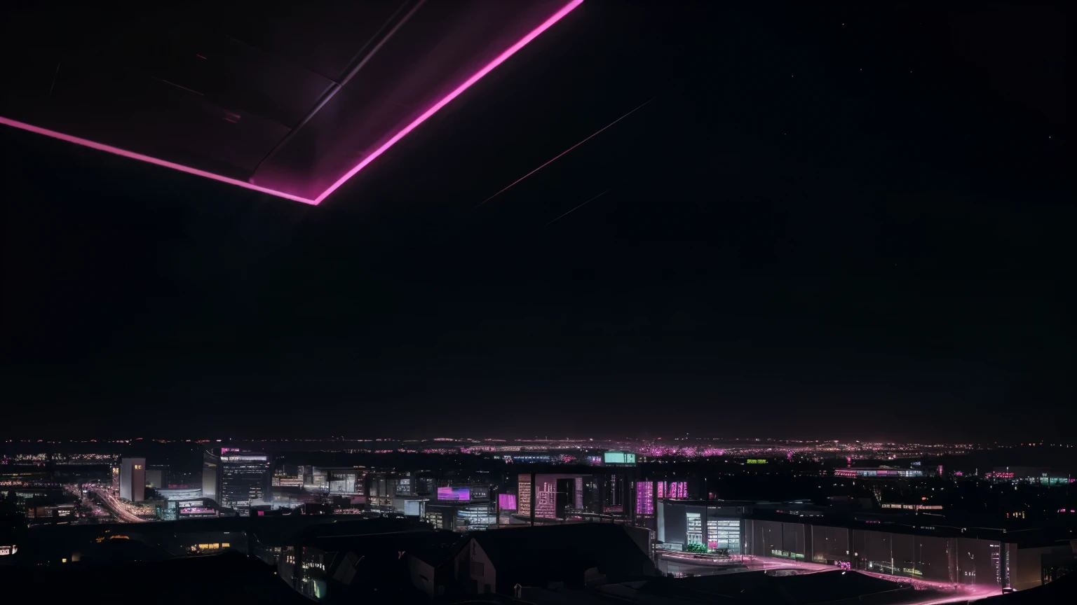 (extremely detailed 8k wallpaper), sky, night, award-winning photography, dark theme, dramatic lighting, (pink and dark colors), (pink neon lights)