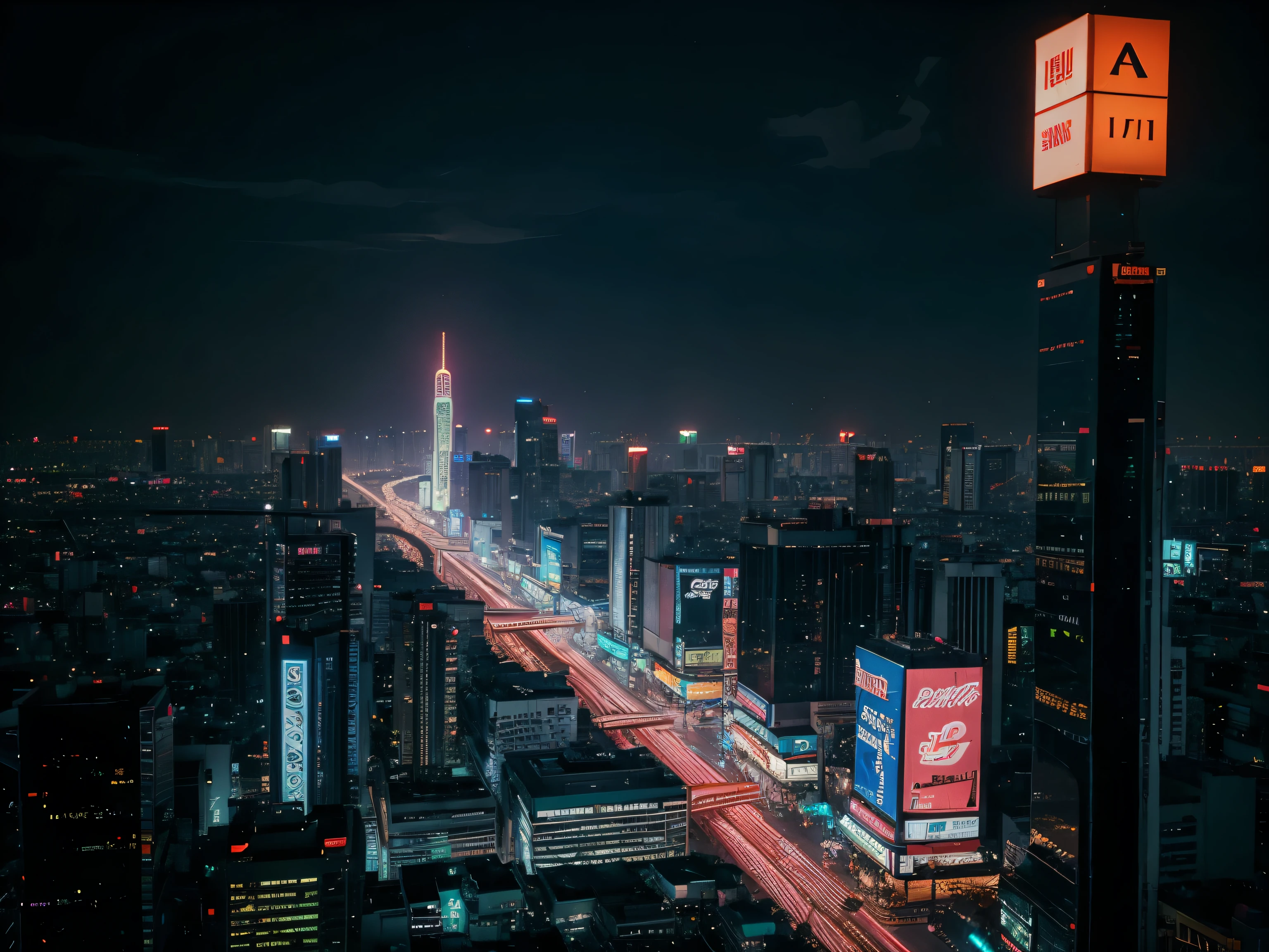 future city, neon light, Bangkok, cyberpunk, 8k quality, masterpiece, high details, no one