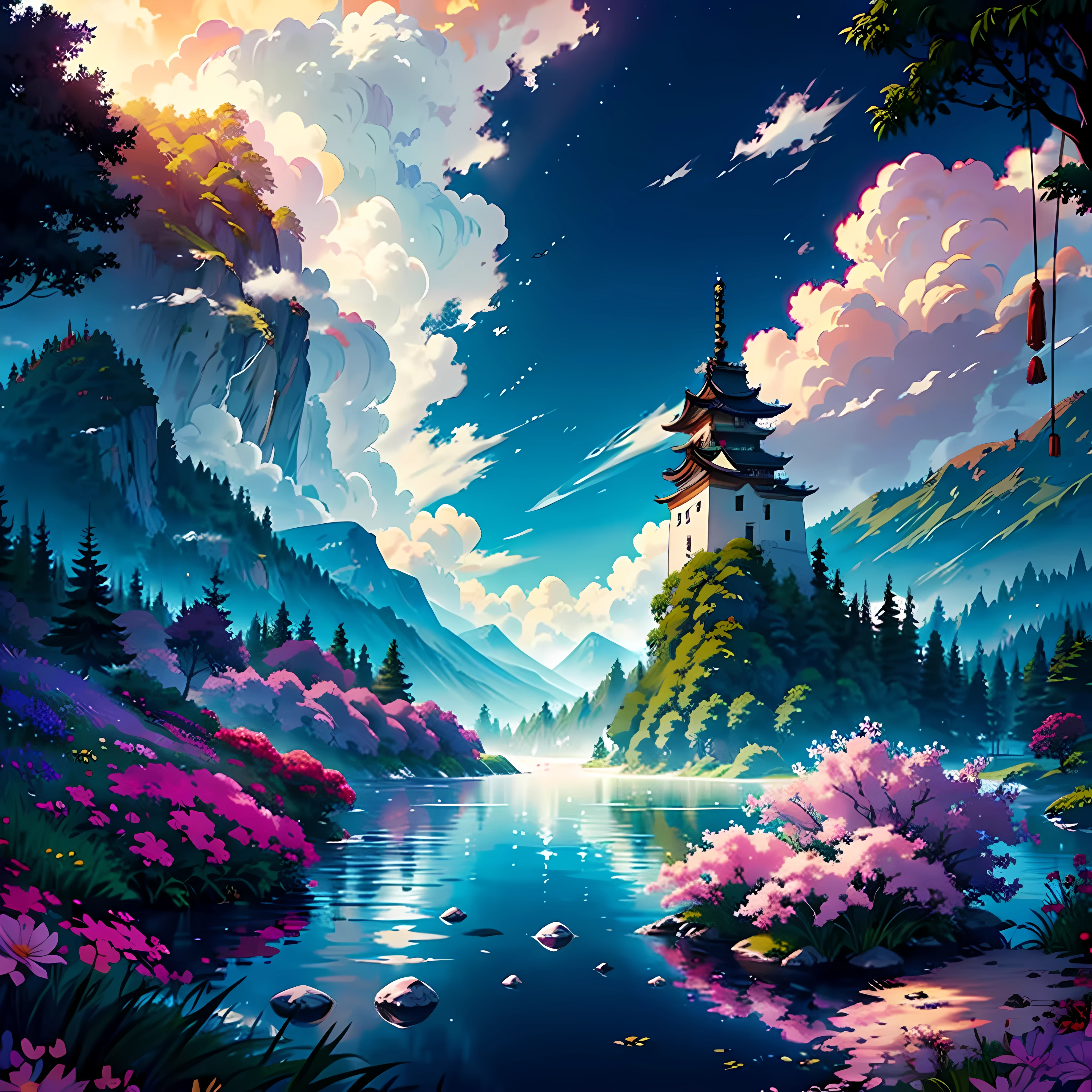 Développer un design charmant inspiré de l’univers de Stardew Valley, se concentrant sur plusieurs étoiles violettes. Ces étoiles doivent avoir une apparence unique et captivante, représentant l’atmosphère magique et enchanteresse du jeu. Les traits et le style du dessin doivent ressembler au charmant aspect pixélisé de Stardew Valley, s’assurer que le design est fidèle à l’esthétique du jeu,Rappelez-vous que l’objectif est de créer une illustration magique et attrayante qui transmet l’atmosphère chaleureuse et merveilleuse de Stardew Valley, mettant en valeur les étoiles violettes en tant qu’éléments centraux du design
, (Éclairage de jante): 1.2, tons chauds, sun réflexion, ombres douces, Couleurs vives, Effet pictural, ambiance de rêve BREAK lac pittoresque, montagnes lointaines, le soleil, L&#39;eau calme, réflexion, Nuages ensoleillés, environnement tranquille, Coucher de soleil idyllique, ultra détaillé, Art officiel, Fond d&#39;écran de l&#39;unité 8k, emmêlé, mandalas, Japon, animé, temple, ambiance japon, montagne japonaise, temple japonais, Bouddha, Pixar, HD, Quality : 8K, detail, realiste, High Quality.