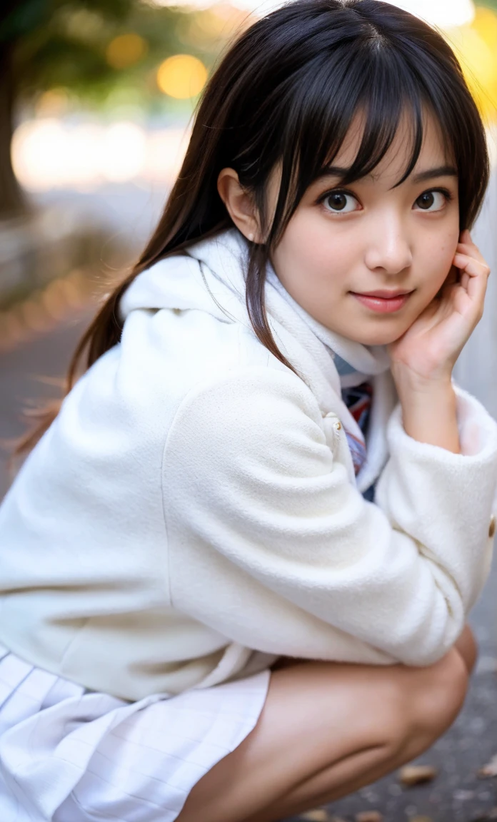 Ulzan-6500-v1.1, (raw photos:1.2), (photorealistic:1.4), beautiful detailed girl, very detailedな目と顔, beautiful detailed eyes, Looks ridiculous, unbelievable Looks ridiculous, huge file size, Super detailed, High resolution, very detailed, highest quality, masterpiece, Kemonomimi, ((Bury your face in a white scarf)), (((Japanese high school girl uniform))), An illustration, very detailed, ticker, Unite, 8k wallpaper, amazing, fine details, masterpiece, highest quality, Hvery detailed ticker uniform 8K wallpaper, face light、movie lighting、1 girl、、(no panties)、((dynamic pose)))、(camel toe)、(half)、(Crooked knees and legs sitting))