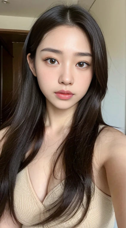 ((top-quality、8k、masterpiece:1.3))、foco nítido:1.2、Beautiful woman with perfect body:1.4、slim visible abdomen:1.2、((Longhaire、huge tit:1.2))、no-bra) (Small and beautiful hard nipple) (cosplaying as hinata :1.1)、(showing her curvy figure)、(at house :1.2)、perfect body:1.1、Highly detailed facial and skin texture、 A detailed eye、二重まぶた、skin tanned、A sexy、sun burn,