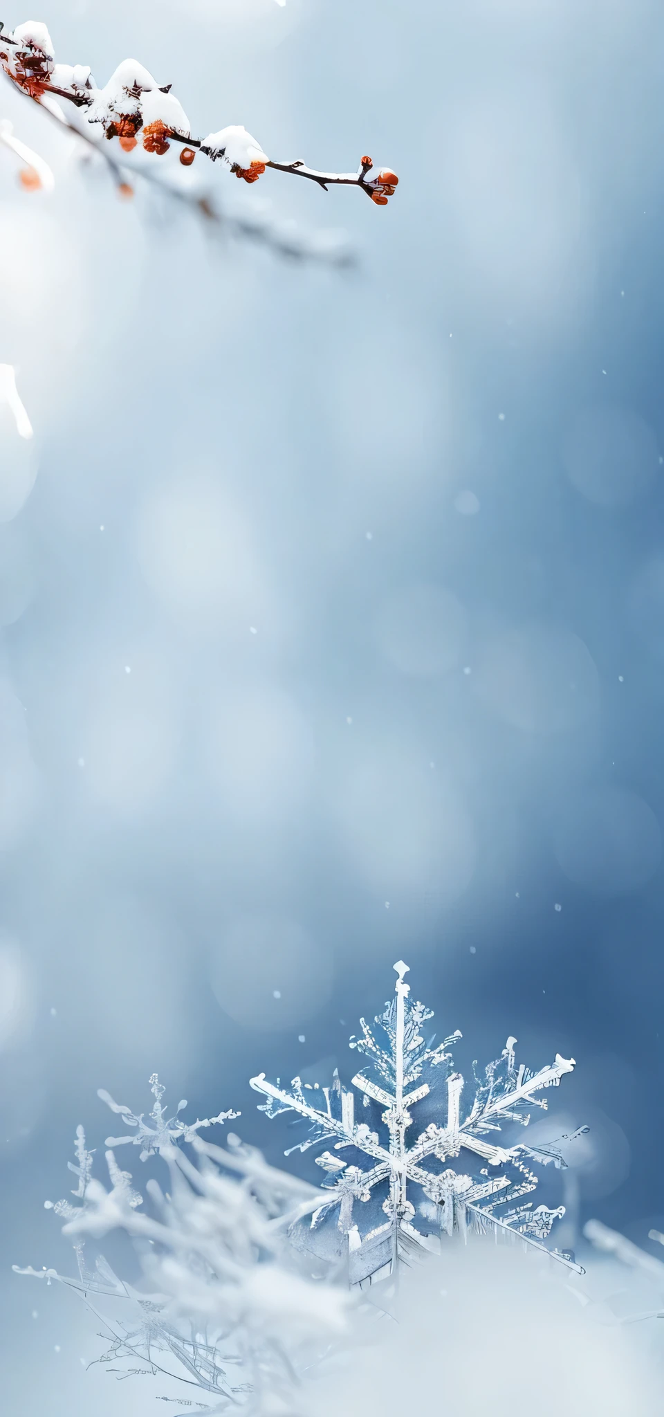 there a snowflake on the ground with a tree branch in the background, snowy background, snow landscape background, only snow i the background, background heavenly, iphone background, background, background image, sky forest background, iphone wallpaper, 神奇的多云background, cloudy background, background white, background heavenly sky, winter park background, holiday, view from below