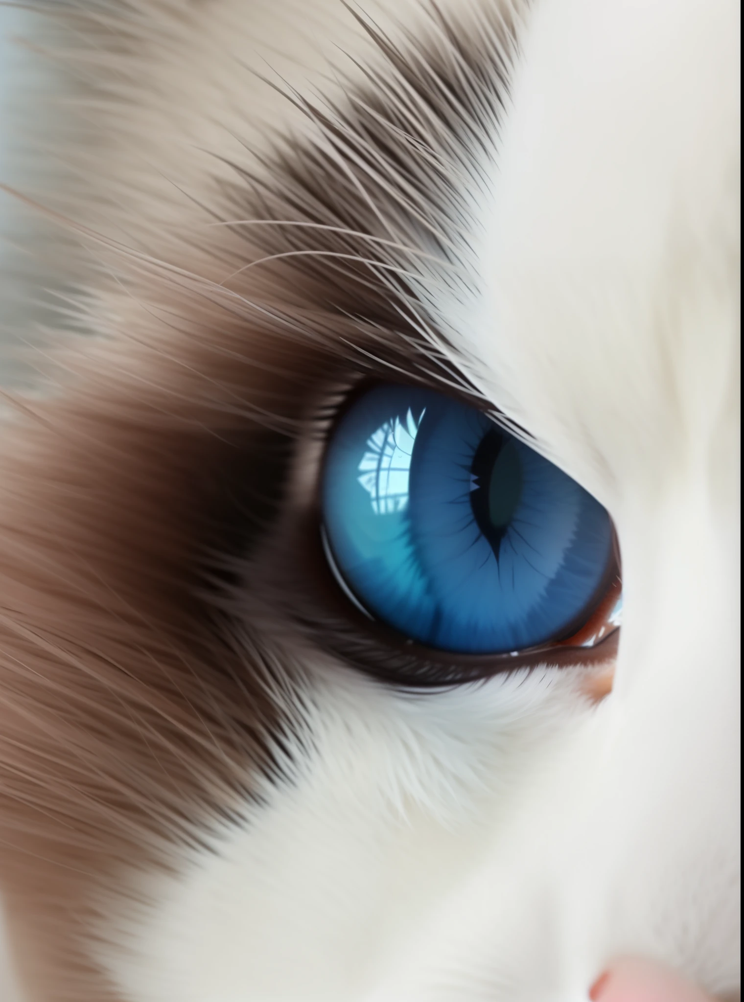 there a close up of a cat's blue eye, blue eyes, blue-eyed, blue eyed, dream animal cute eyes, mesmerizing blue eyes, sky blue eyes, clear blue eyes, perfect blue eyes, blue - eyes, blue-eyes, blue shiny eyes, light blue eyes, pale blue eyes, with blue fur and blue eyes, completely blue eyes,真实的猫毛质感,细腻的猫毛质感