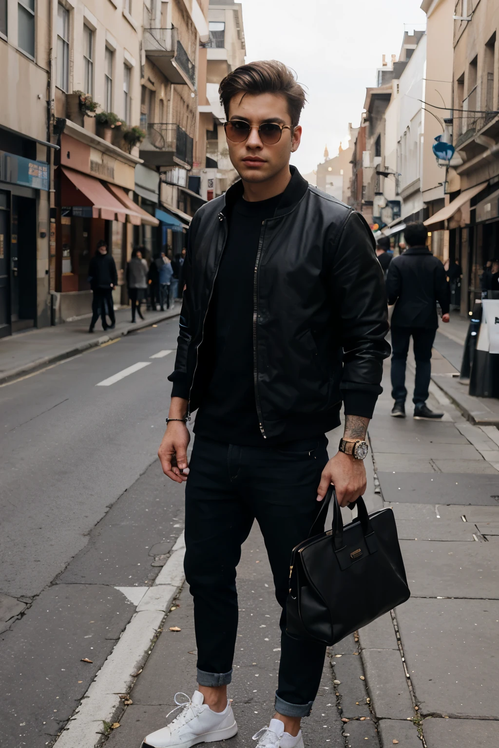 Stylist boy in the street