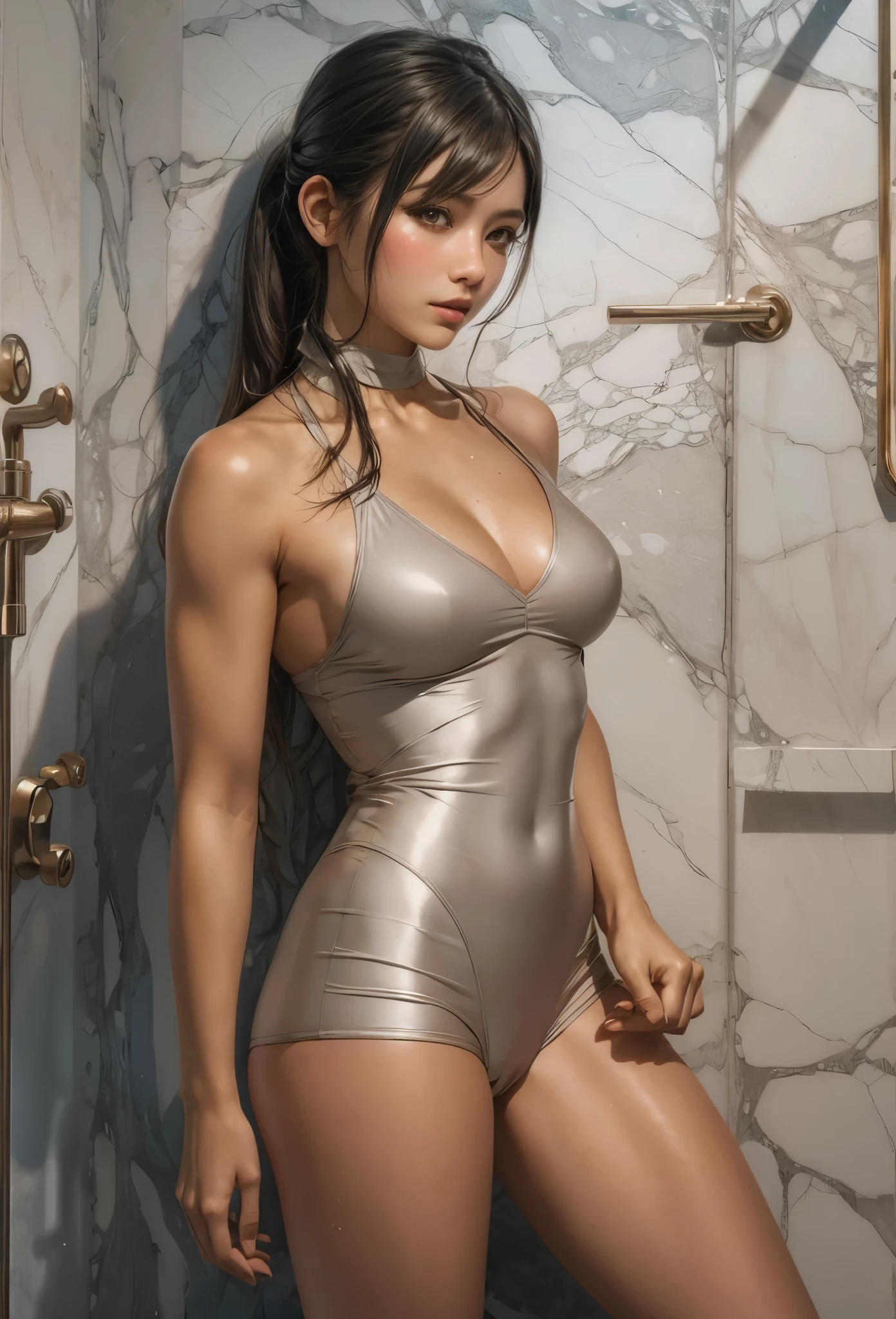 (detailed illustrations,Very detailed and precise drawing,Delicate drawn lines with tempo,Realistic texture expression),[color traced main line],Bathroom in cheap hotel,(Girl (beautiful) 34 years old (Skinny [muscular]) (small breasts [puffy nipples] [リアルな乳頭のdetailed])) [tanned skin],[blindfold[bandage[eye mask]]],[During orgasm] (sweaty[Trance]) Eros in the Natural Body (Nude gravure),[Ideal Eros],([リアルな女性器のdetailed:0.8] [(clitoris) [labia minora]]),(きめ細やかでbeautiful肌表現 [transparency]),[完璧な目のdetailed (Beautifully detailed iris)[eyes like jewels]],[長くてbeautiful睫毛],[precisely drawn hair [美しく艷やかな髪のdetailed]],(完璧な手のdetailed [破綻のないbeautiful指 [beautiful nails]]),(perfect anatomy(perfectly balanced proportions))[[full body portrait]],[ideal color coordination(Accurate simulation of light and material interactions)],([Precision Detail](detailed,High definition)),[[Soft ambient light]],[realistic],[Visual art that tells a story] [[full body portrait]][[Watercolor style coloring]][Colorful].