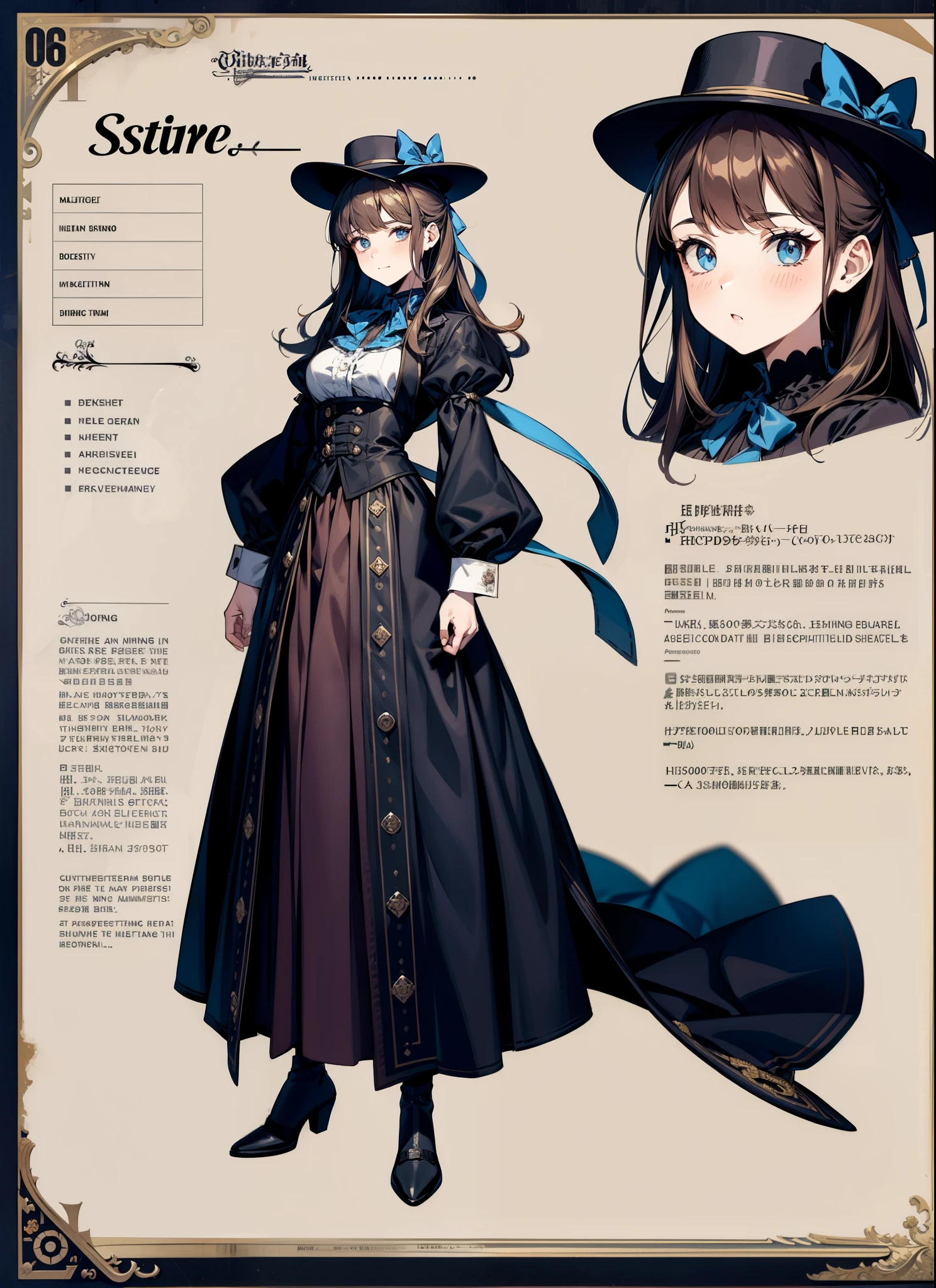 ((masterpiece)),(((best quality))),(character design sheet,same character,front,side,back), 1girl, solo,Female detective, Victorian long skirt, checkered shawl, detective hat, intelligent eyes,retro artstyle，victoria design drawing,masterpiece,bestquality,top quality,ultra highly  , concept art, character concept art, character sketch, reference sheet, character sheet, ( background, white background: 1.3)