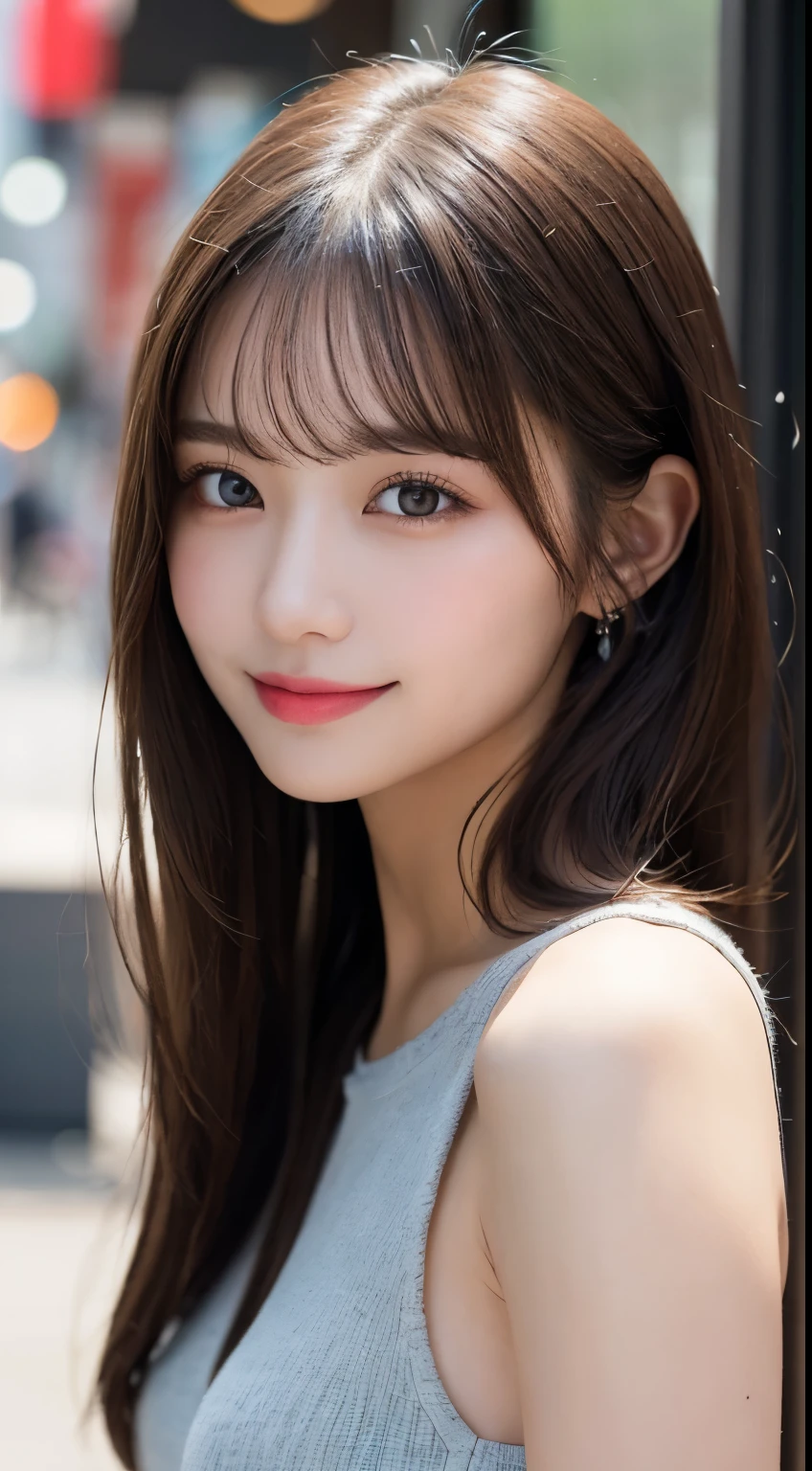 table top, highest quality, figure, super detailed, finely, High resolution, 8k wallpaper, 完璧なダイナミックな構figure, detailed and beautiful eyes, winter dress,medium hair, small breasts, natural color lip, random sexy poses,smile,big city、20 year old girl、midnight、beautiful and detailed face、perfect and beautiful face,Big eyes、RAW、spread your arms and legs wide、Express your best mood with your whole body、detailed and beautiful eyes、small face、beautiful duplex、slim face and style