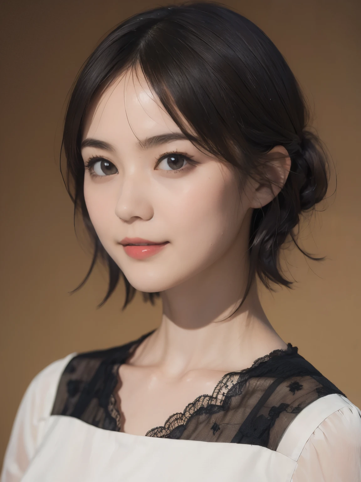 144
(20 year old woman,Are standing), (Super realistic), (High resolution), ((beautiful hairstyle 46)), ((short hair:1.46)), (gentle smile), (breasted:1.1), (lipstick)