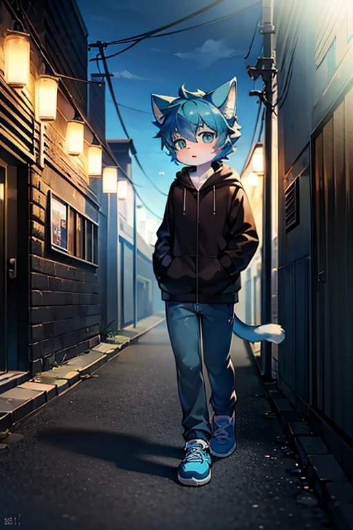 zackary911, by majmajor, by syuro, by dagasi, by wolfwithwing, by hanuvo, by tabhead, by zinfyu, by seraziel, (by dagasi: 1.1), break, masterpiece, high resolution, 8k, detailed background, high quality, break, ( (blue cat, kitten, blue fur, cat tail, Fluffy, delicate fur)) fur, BREAK, modern city, tall buildings, dark clouds, lightning, BREAK, , male, thunder, Fundoshi, anger, lightning in the eyes, discharge, jacket, (palm lightning, eye lightning: 1.2)