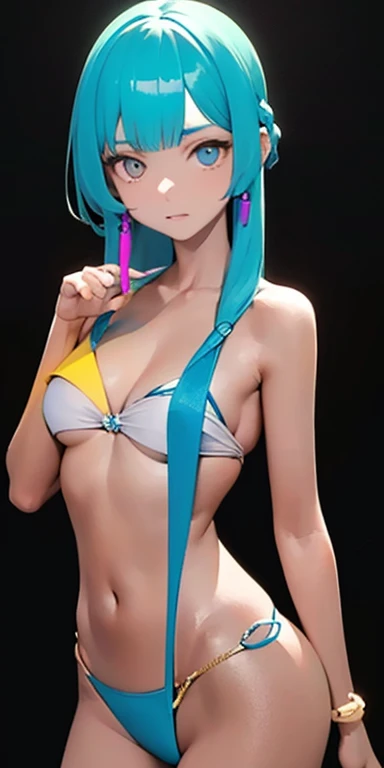 baby face, (colorful fluorescence multicolored hair:1.5,straight hair:1.5), (masterpiece, sidelights, exquisite beautiful eyes: 1.5), masterpiece*portrait, realistic, ((dark background of different colors:1.5)),(low tension girl:1.5),colorful,3D face,(beautiful face),front view: 1.6、 (glowing red eyes),(tareme:1.5)、(a despised face:1.2),()、Rosy Mouth,Slim Body, shiny hair, shiny skin: 1.5、medium breasts,、solo,(stand)、(クロームドレス)、(charactor focus:1.5、portlate、eye focus,cowboy shot)、chr0m3dr3ss