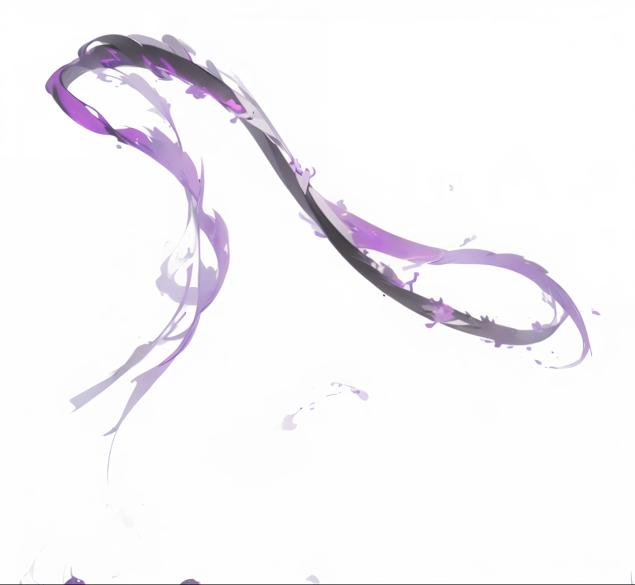 purple ribbon,Black ribbon,Purple streamerlack streamer,Flying streamers,Splash ink,