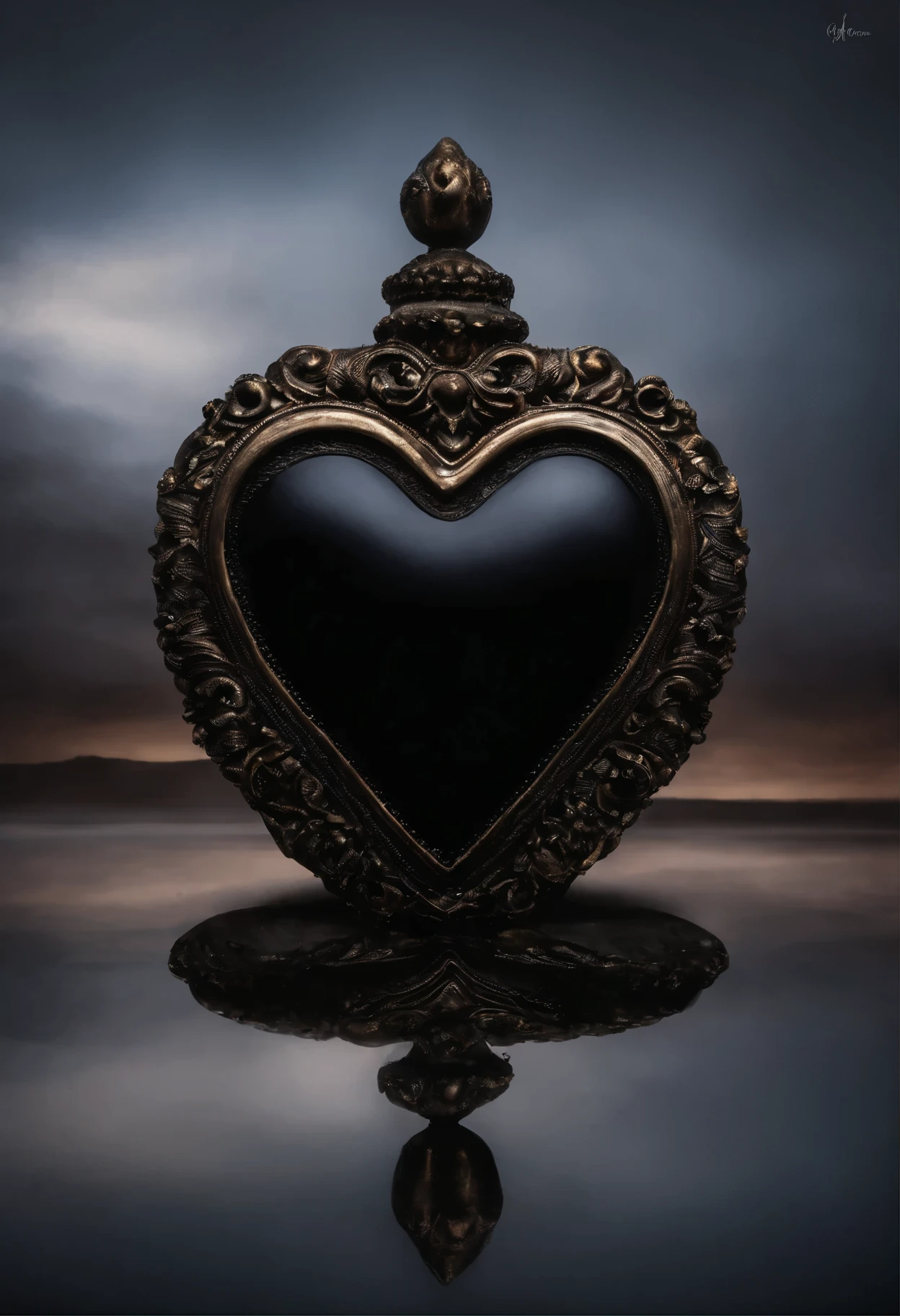a close up of a heart in a nest with branches, gothic harts, dark but detailed digital art, heart of darkness, real heart, dark fantasy digital art, love craftian, mechanical heart in center, in style of dark fantasy art, lovecraftian background, rendered, thorn background. d&d, ornate giger background, connected to heart machines