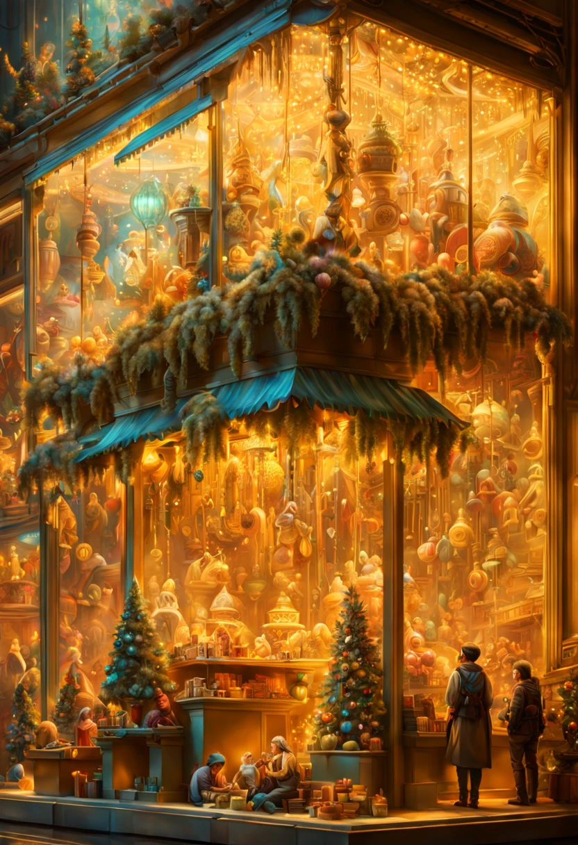 Christmas decor, festive spirit, Pastel assent Holographic shimmering film, Uncomplete pencil sketch of a 3d toddler looking inside a brightly lit Toy Shop Window Displays :: Insanely detailed photograph of toy shop window display of toys toys and toys, dolls, action figures, trains, puzzles,, designed like bonsai, dynamic pose, focus stacking, trompe-l'œil illusionistic detail, maximalist, unfilled, intricate details, Chronoscape timeportal hairs, intricate infinite fractal micro synapses diamond cactus and desertrose, incandescent pearly flowers, ethereal light, Bojan Jevtic, Leonid Afremov,, sharp focus, emitting diodes, smoke, artillery, sparks, racks, unit, motherboard, by pascal blanche rutkowski repin artstation hyperrealism painting concept art of detailed character design matte painting, 4 k resolution blade runner