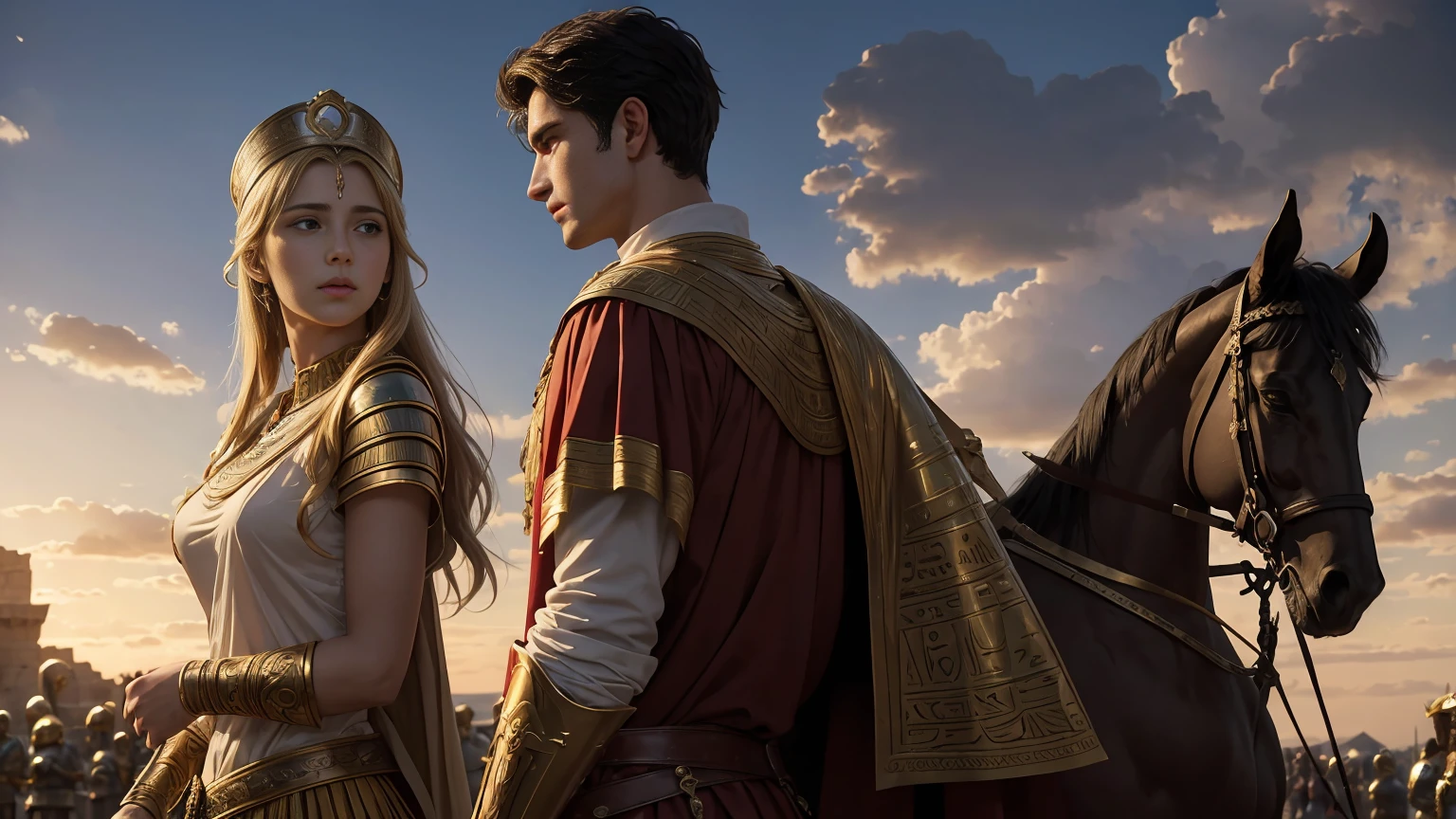 anime. Constantine the Great. Destined to become Emperor of Rome. A boy's growth story. He is a dangerous young man who is friendly and gentle in his daily life, but becomes ruthless and ruthless when necessary. Like a lion. A man who has had an immeasurable impact not only on the Roman Empire, but on the rest of the world. Days of military training, academic education, and field practice in the Roman Eastern Empire. The training and trials of the elders. power struggle. friendship. adventure. His complicated relationship with his father. A mother to protect. Pure love with a pretty and adorable girl who must be protected. Fresh youth. Battle between Germania and Persia. Recapture of Alexandria, Egypt. lyrical. Dramatic. Heartful. Romantic. Real. masterpiece. Super high quality. Ultra high definition. Divine work. A Hollywood historical masterpiece. Drama. Luxurious. Majestic. magnificent. delicate. detail. Elaborate. passion. Cold-hearted. Epic romance.