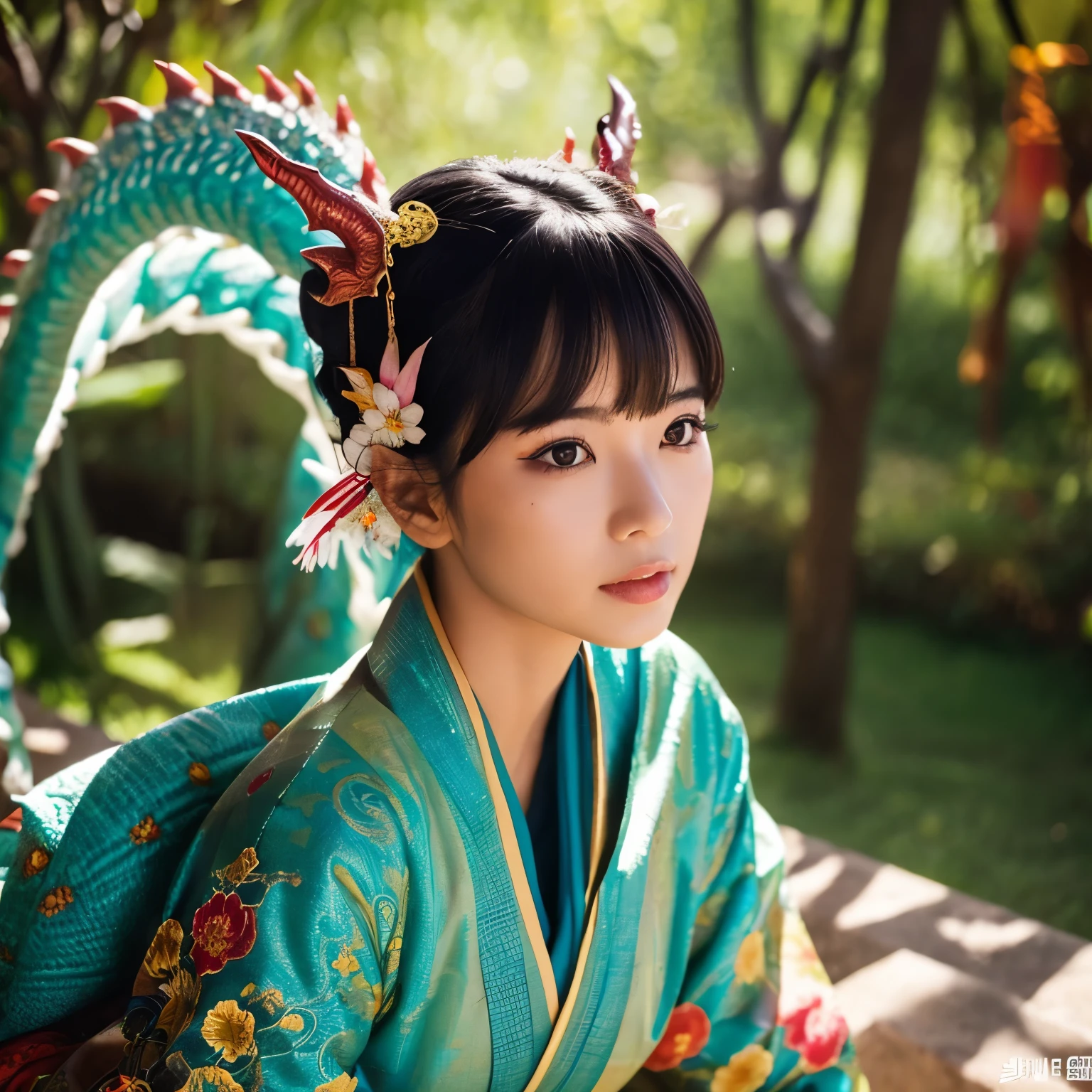 About a woman who looks like an oriental dragon