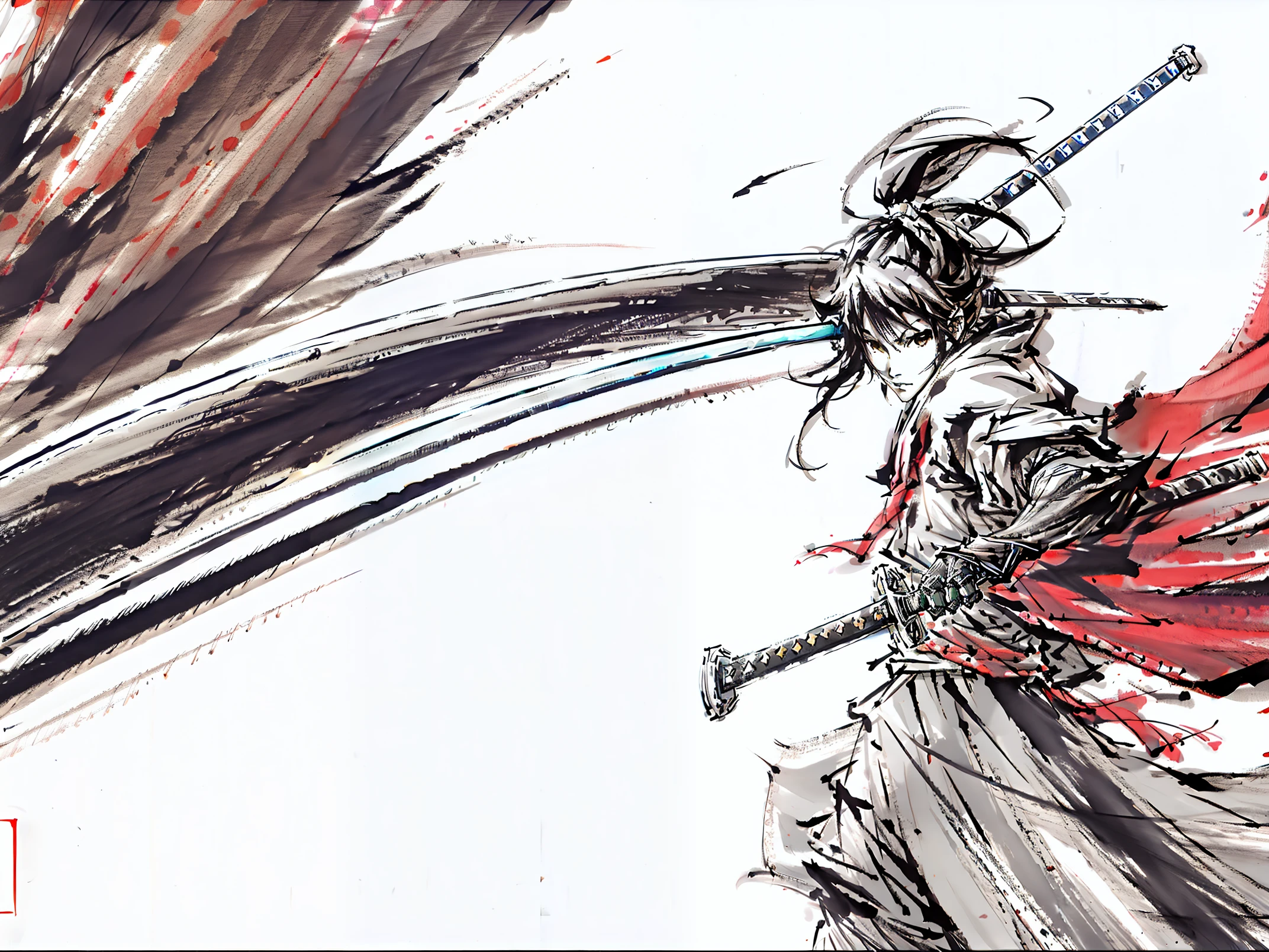 samurai,Sword,master piece,highest quality,ultra high resolution,Super detailed,8K