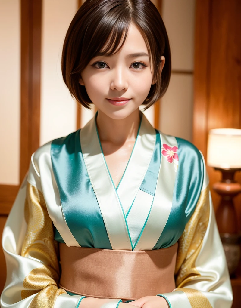 A woman wearing a brightly colored , Bob hair with bangs, beautiful portrait, Chinese woman, Chinese woman, Chinese woman, beautiful young woman, beautiful young woman, Chinese woman, beautiful female model, beautiful female model, lovely young woman, beautiful young woman, lovely young woman, Chinese woman