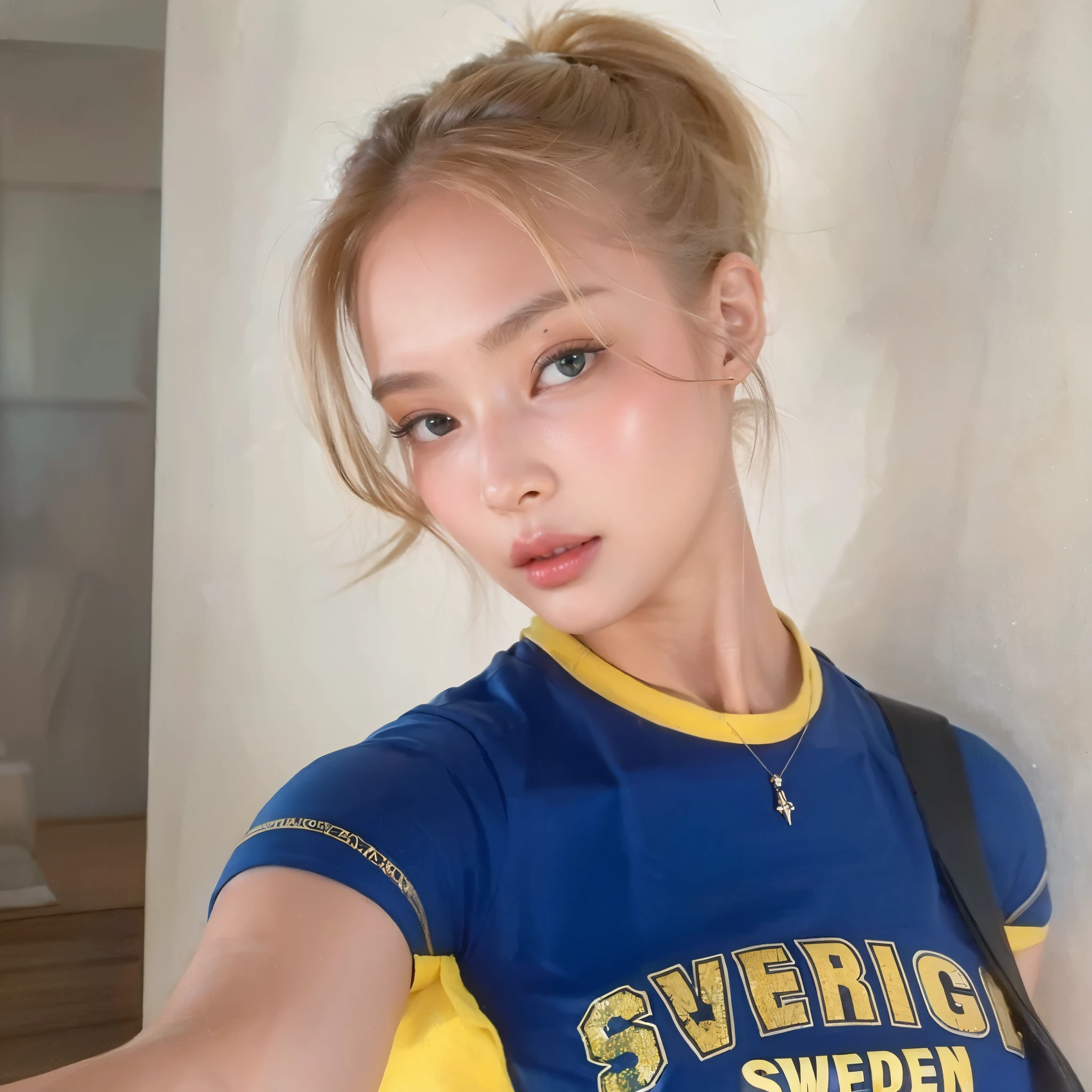 mulher loira com camisa azul e saco preto tirando selfie, Yelena Belova, mulher sueca loira, Beautiful Nordic woman, Angelina Stroganova, dasha taran, Anna Nikonova aka Newmilky, Victoria Gavrilenko, Irina Nordsol Kuzmina, estilo de julia razumova, Retrato de Sophie Mudd, 18 anos de idade, imagem vazada