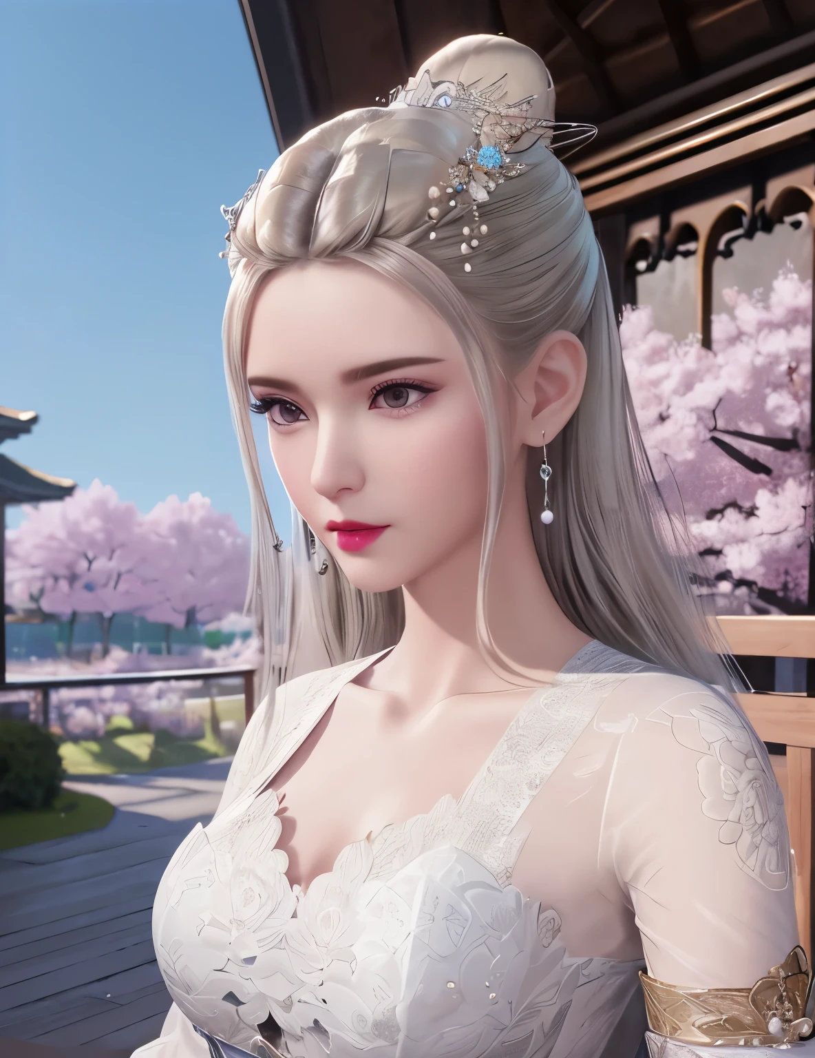 ultra realistic 8k cg, flawless, clean, masterpiece, professional artwork, famous artwork, cinematic lighting, cinematic bloom, perfect face, beautiful face, fantasy, dreamlike, unreal, science fiction,   lace, lace trim, lace-trimmed legwear, luxury, jewelry, diamond, gold, pearl, gem, sapphire, ruby, emerald, intricate detail, delicate pattern, charming, alluring, seductive, erotic, enchanting, hair ornament, necklace, earrings, bracelet, armlet,halo,autumn,
(,1girl, pov,best quality, )  , (,1girl,  solo, large breasts, looking at viewer,  cherry blossoms,     ) 