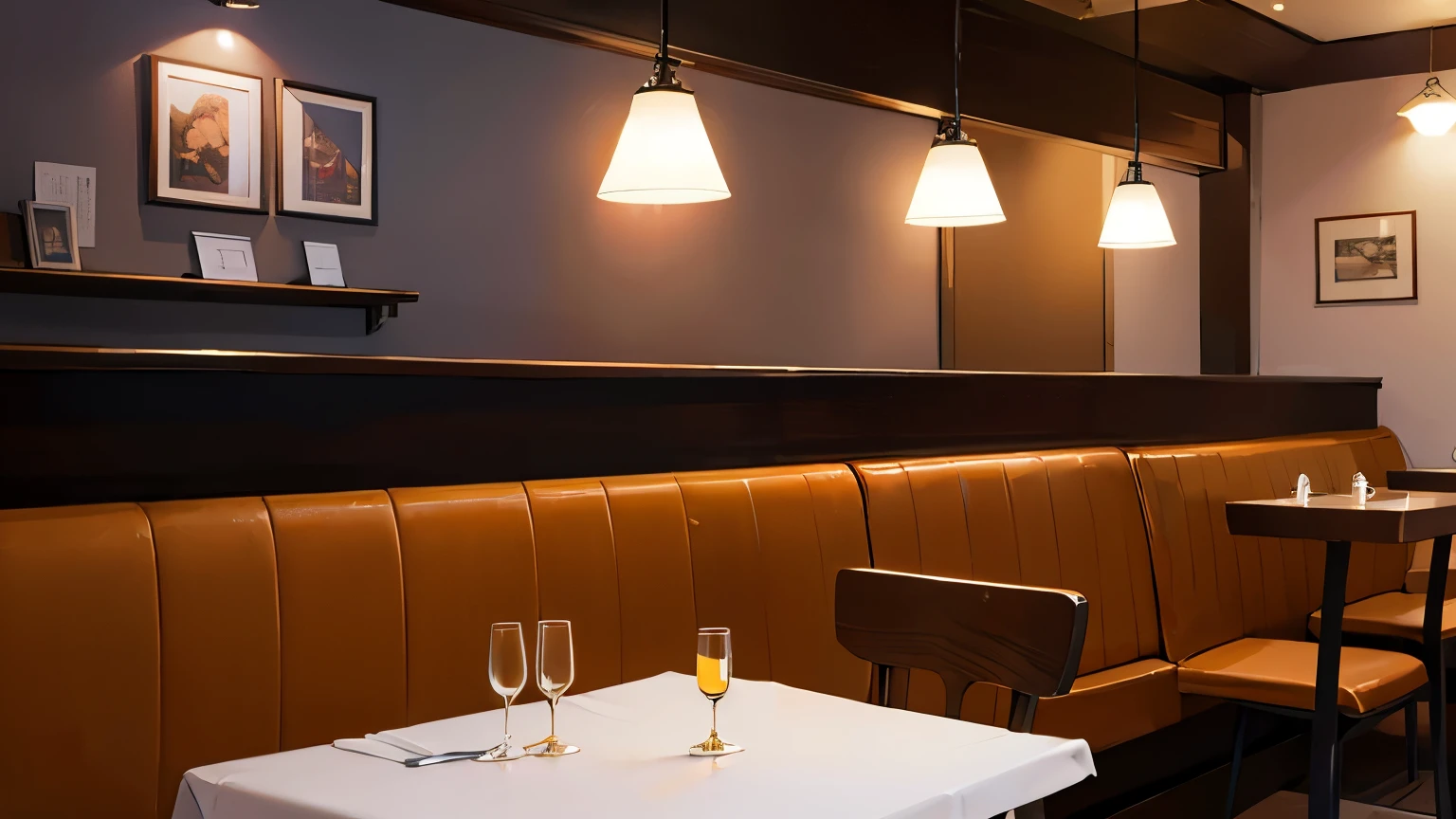 restaurant、wall close-up、Chair backrest、illumination