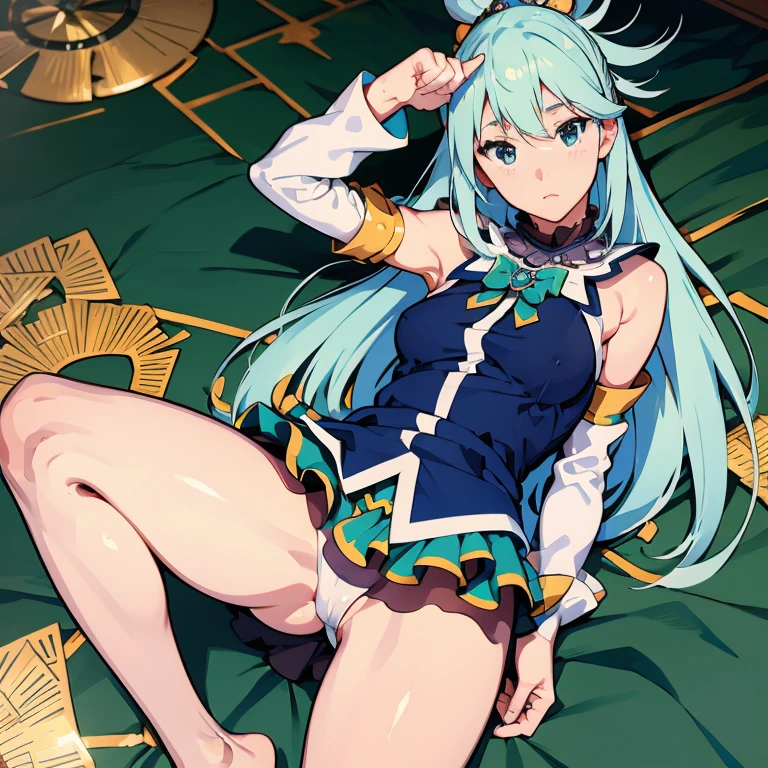 hatsuneMiku、(ultra Realistic), (An illustration), (Highres), (8K), (highlydetailed), (the best illustration), (Beautiful Detailed Eyes), (beste Quality), (Super Detailed), (Master peace), (Wallpapers), (Detailed Face), solo, 1girl, Aristocratic dresses、White hair, Iris heterochromatic eyes, small moles under eye, medium chest, Stunning composition,Beautiful and detailed legs